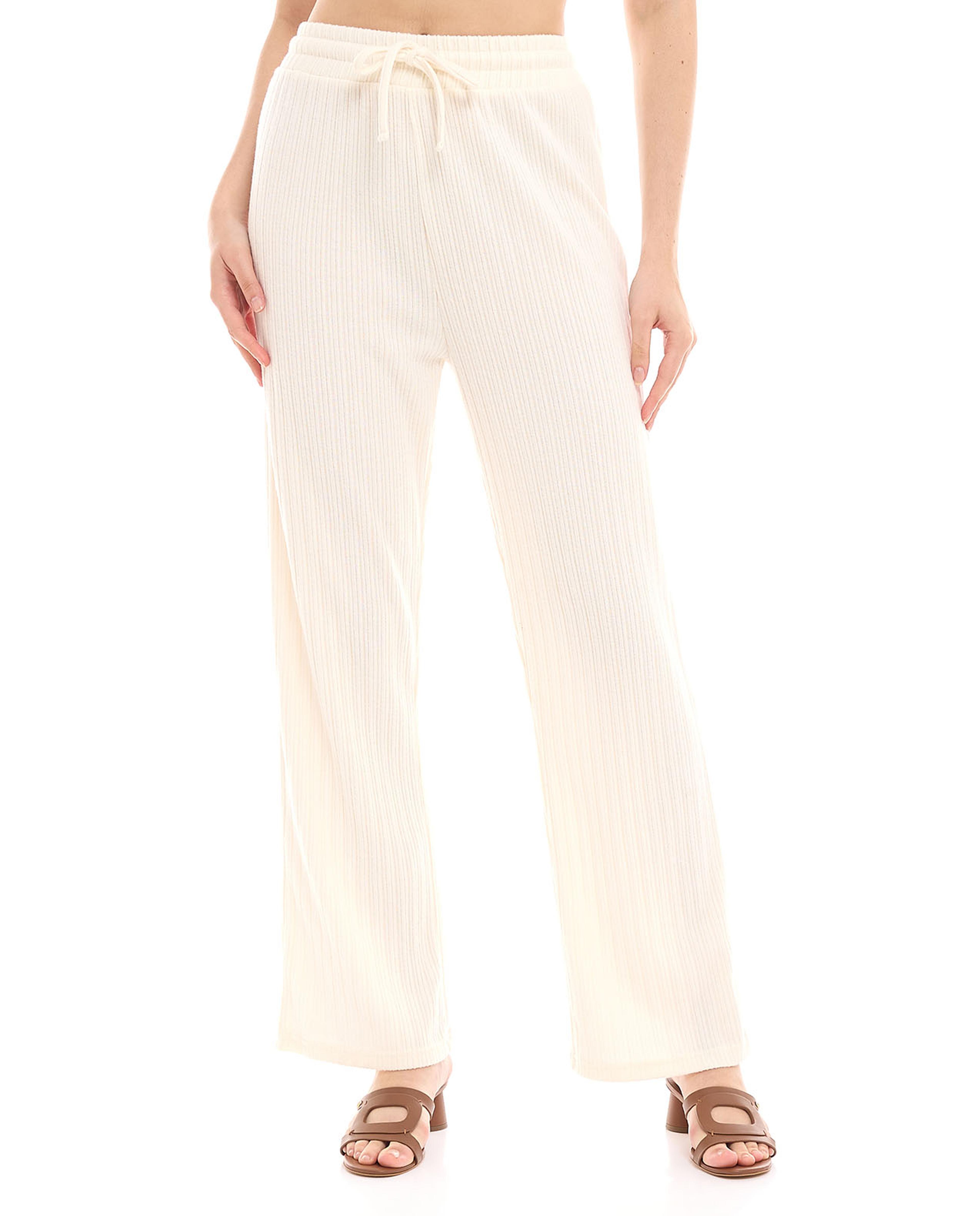 Knitted Pants with Drawstring Waist