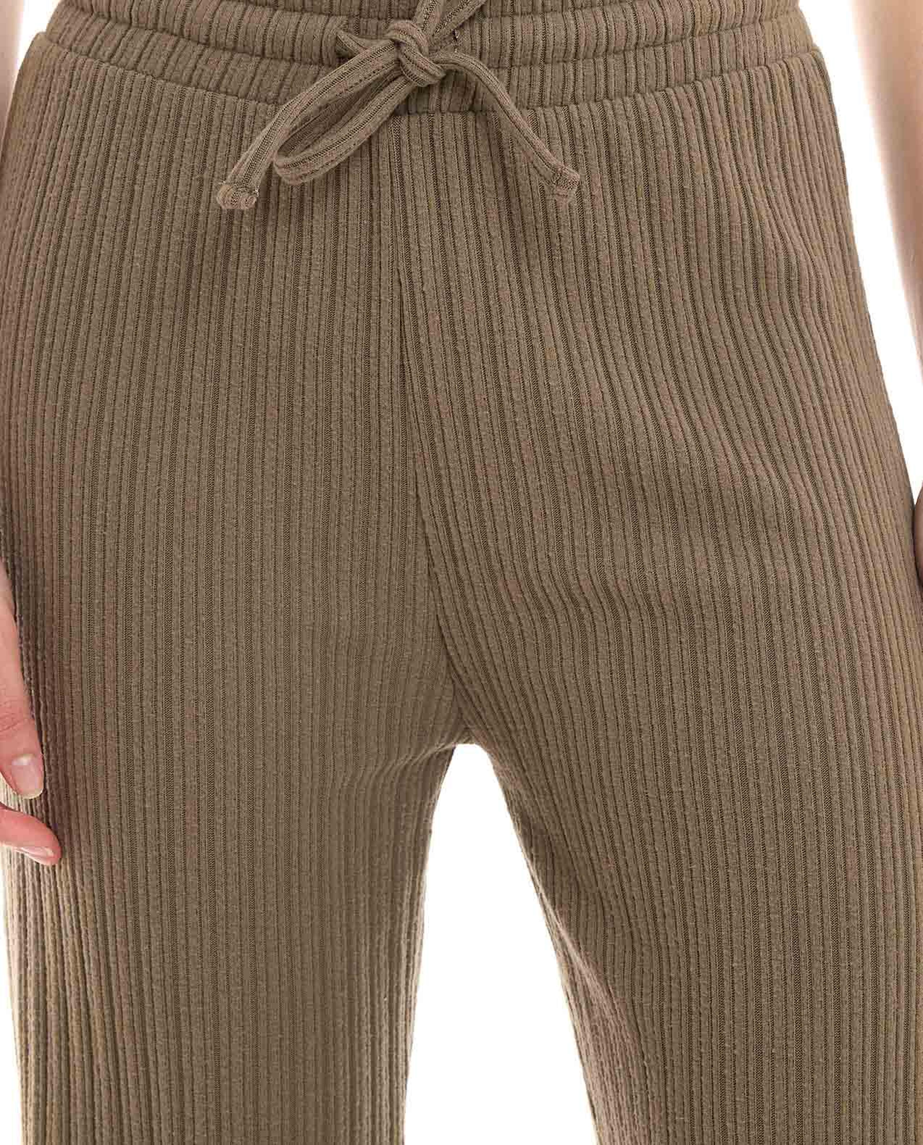 Knitted Pants with Drawstring Waist