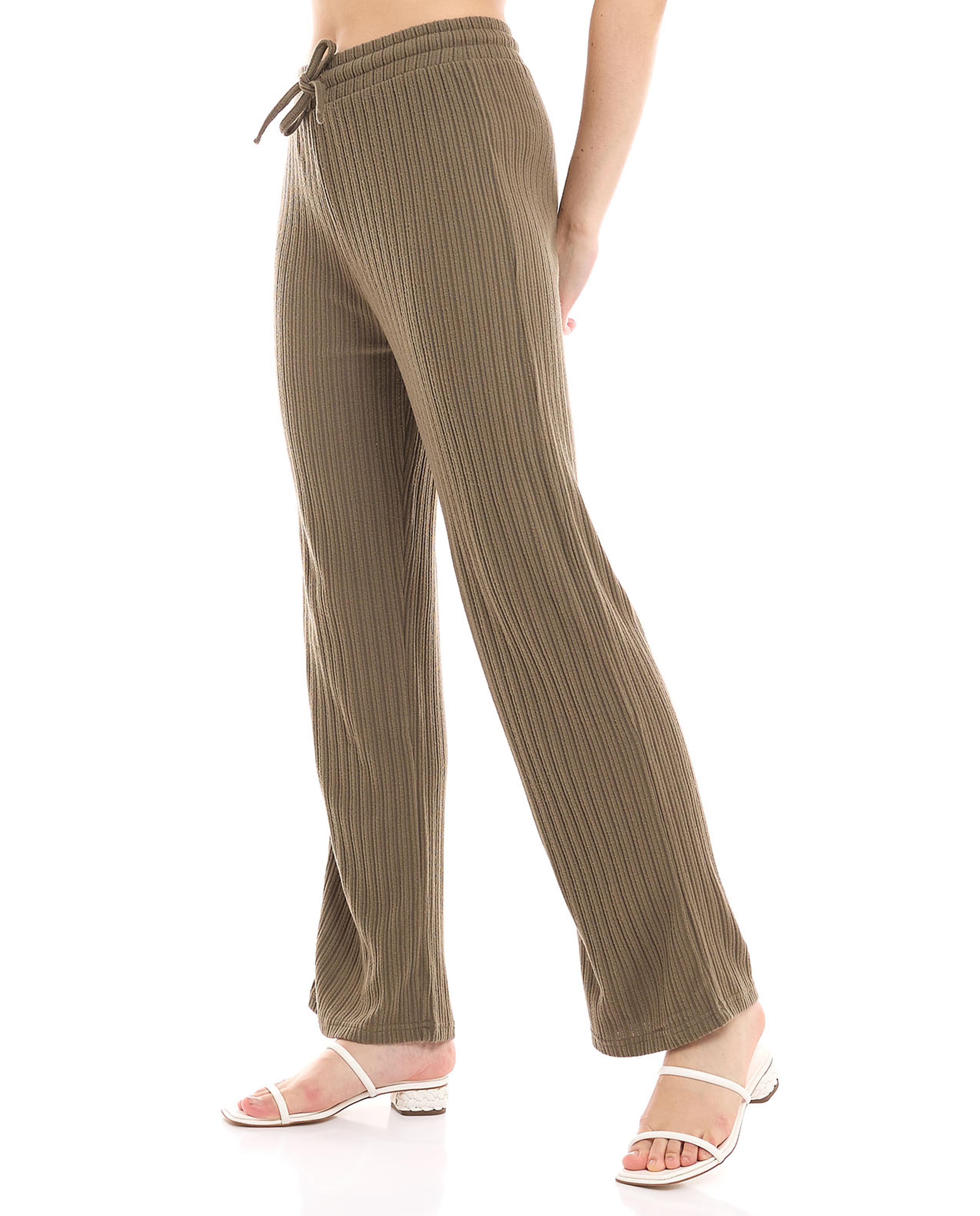 Knitted Pants with Drawstring Waist
