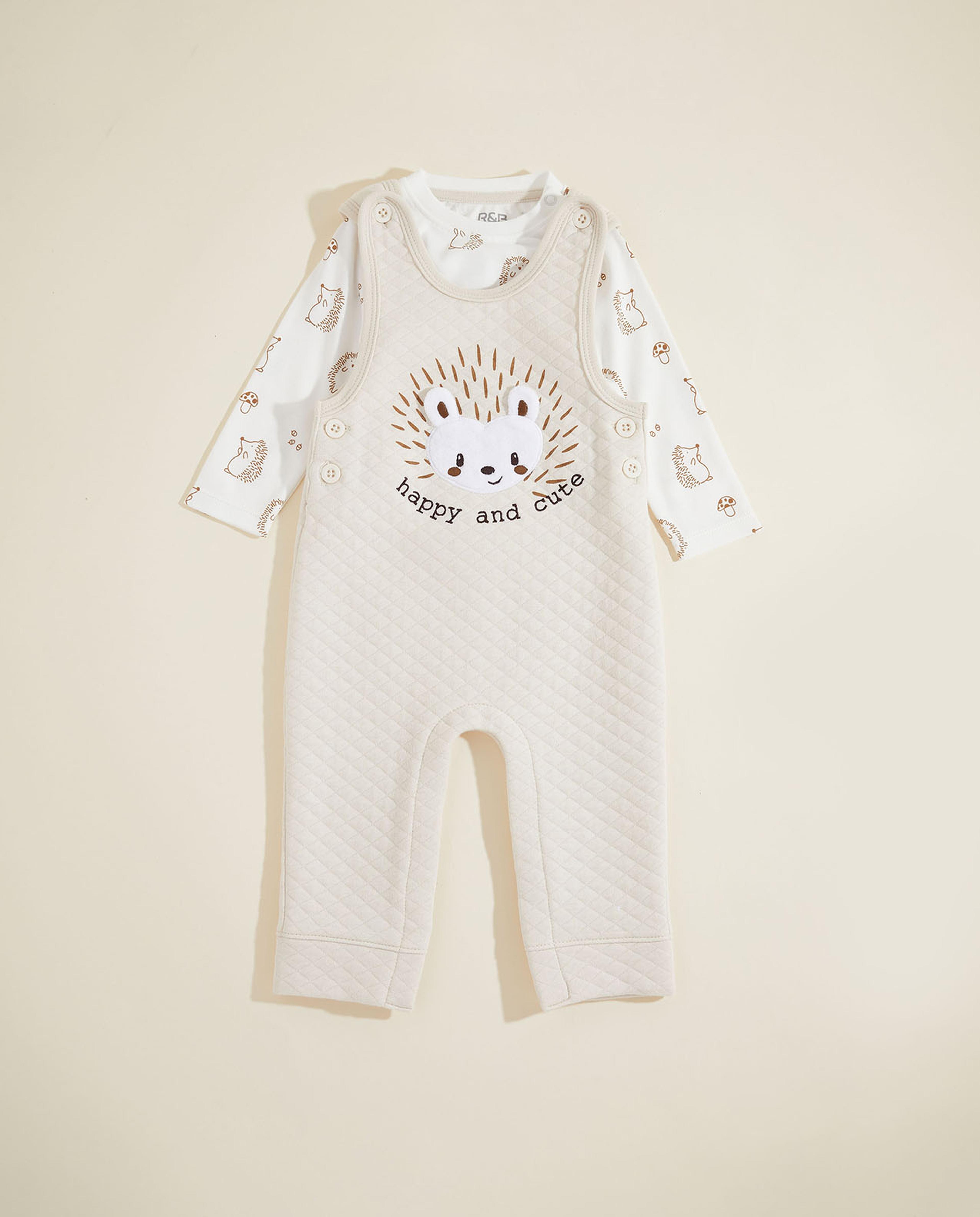 Printed T-Shirt and Quilted Romper Set