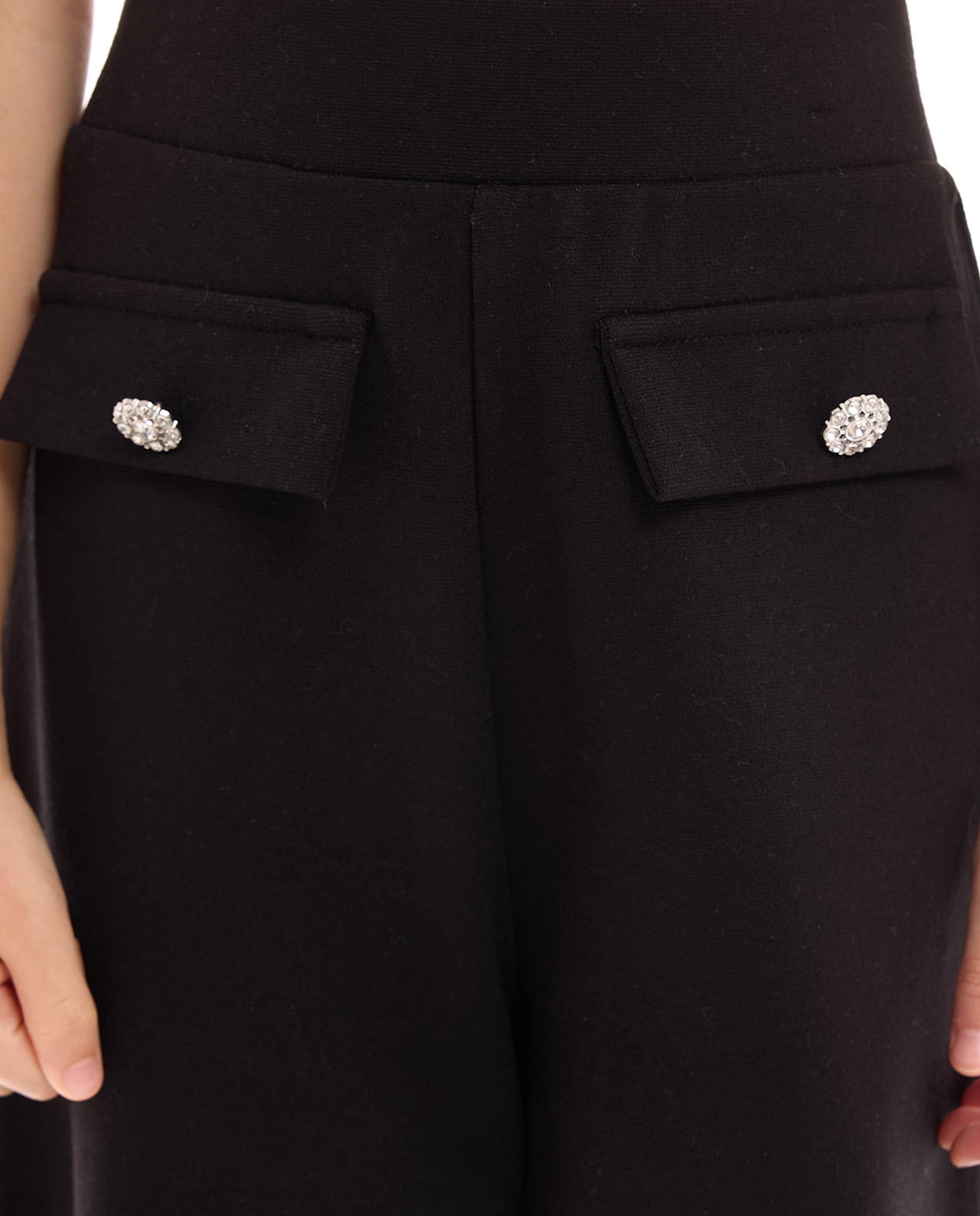 بنطال واسع سادة بخصر مرن