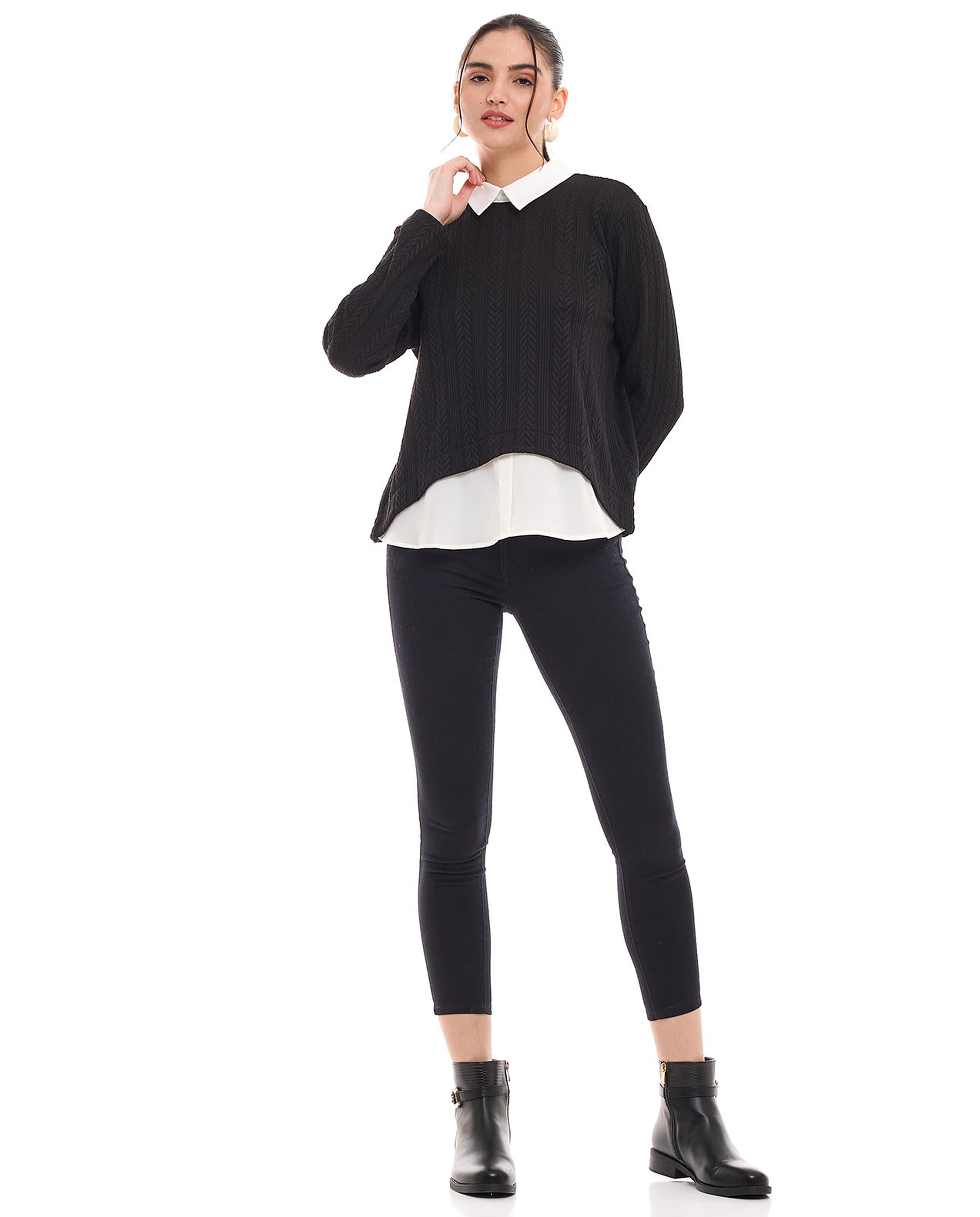 توب بأكمام طويلة