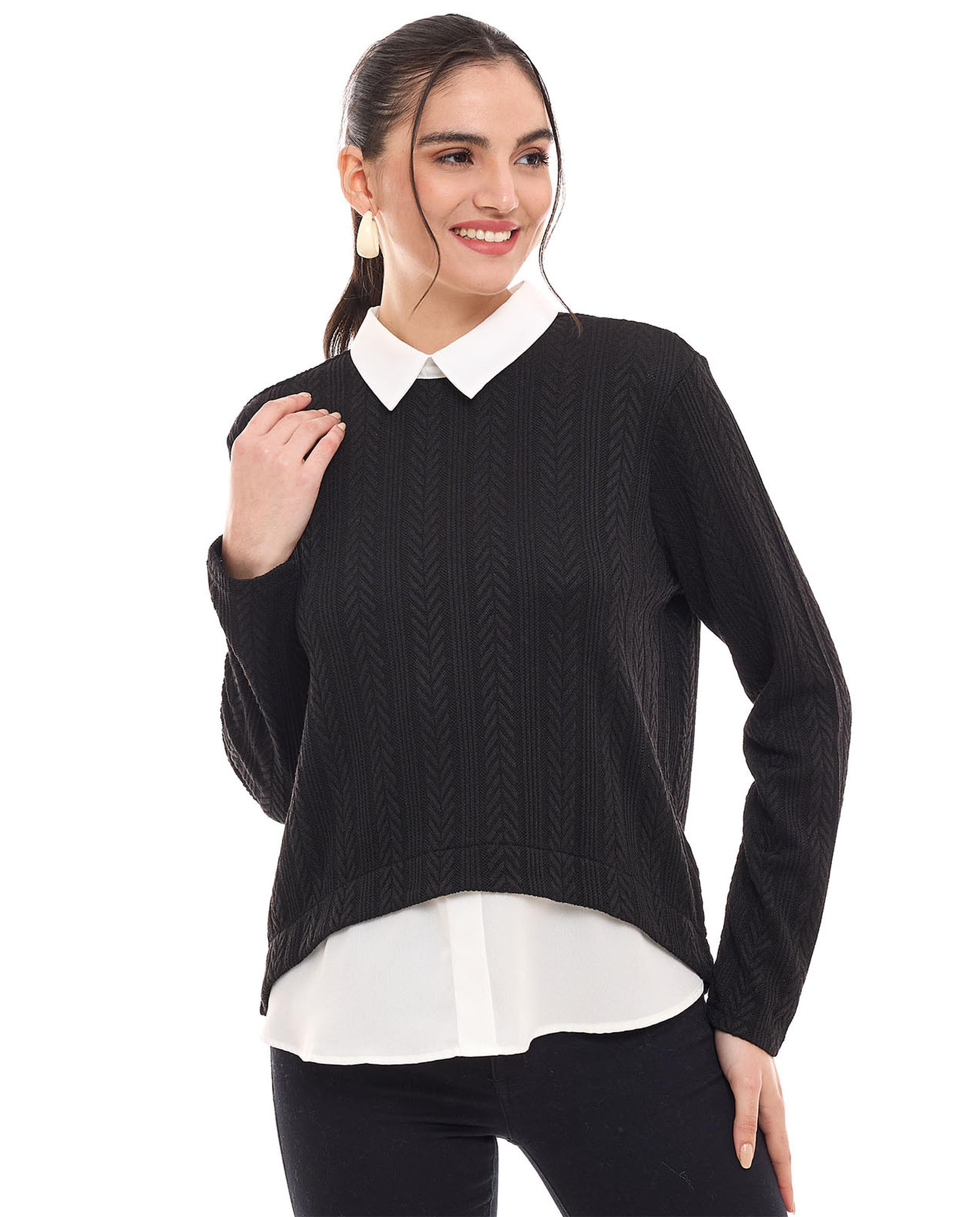 توب بأكمام طويلة