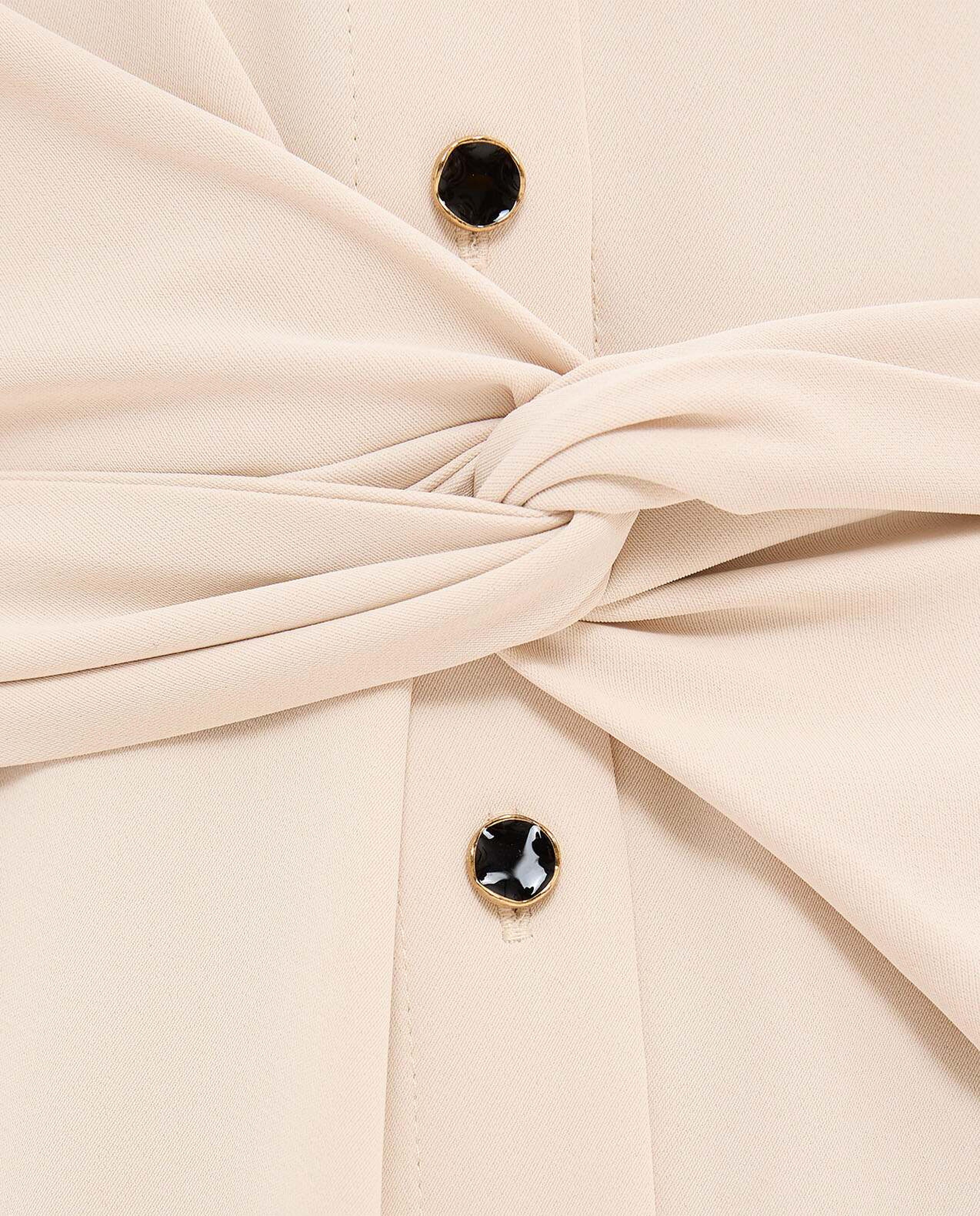 Solid Shirt Dress with Long Sleeves