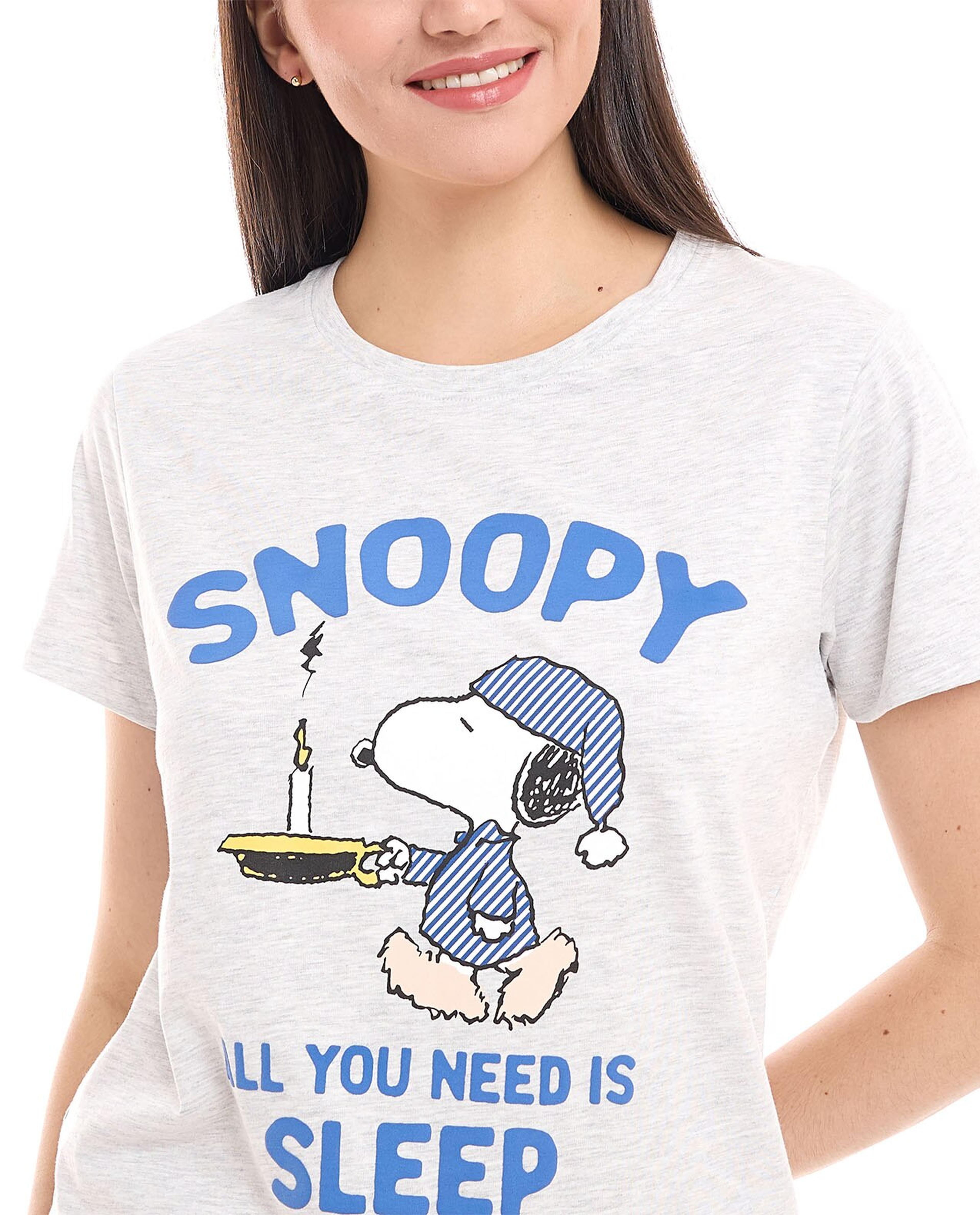 طقم بيجاما بطبعة سنوبي