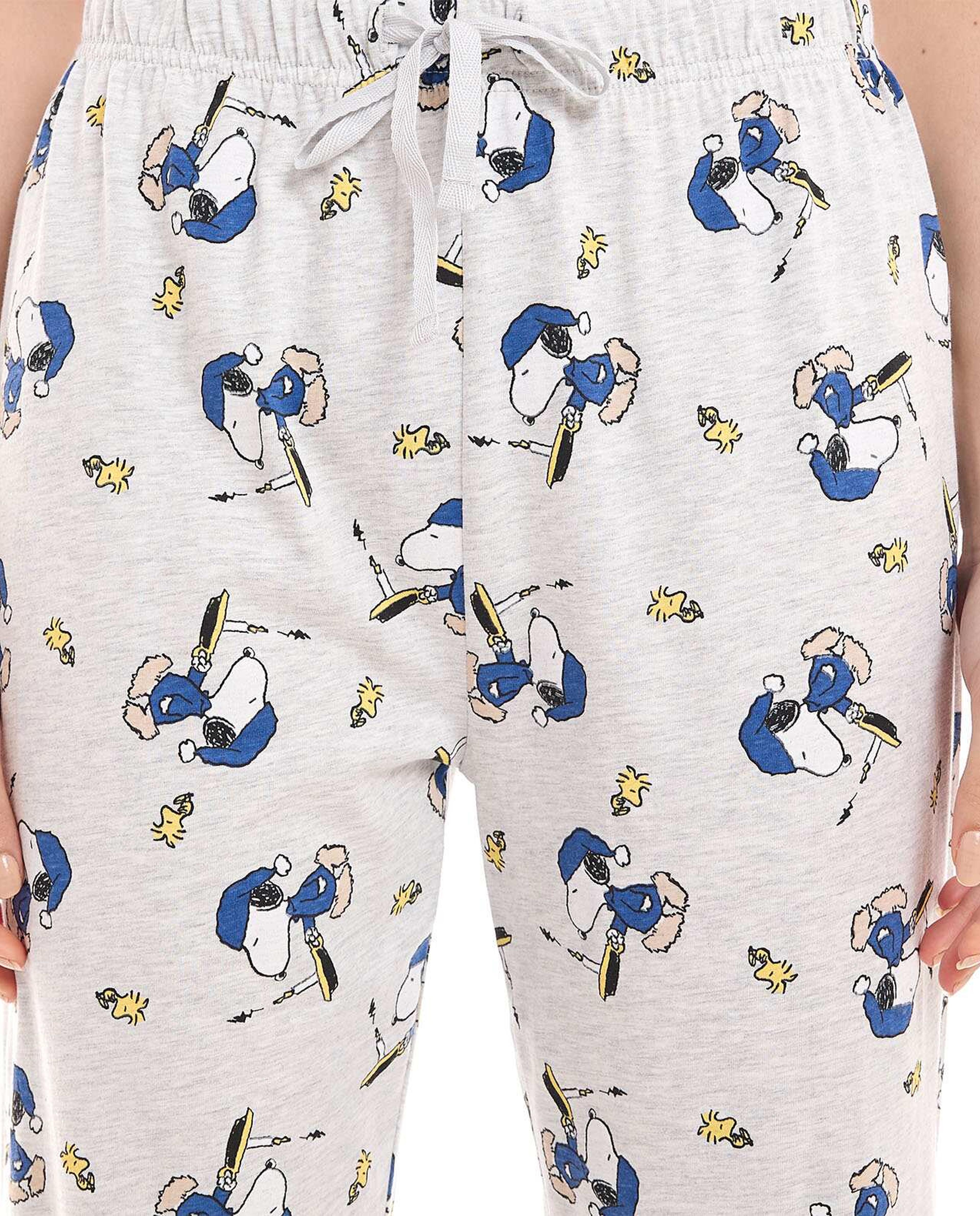 طقم بيجاما بطبعة سنوبي