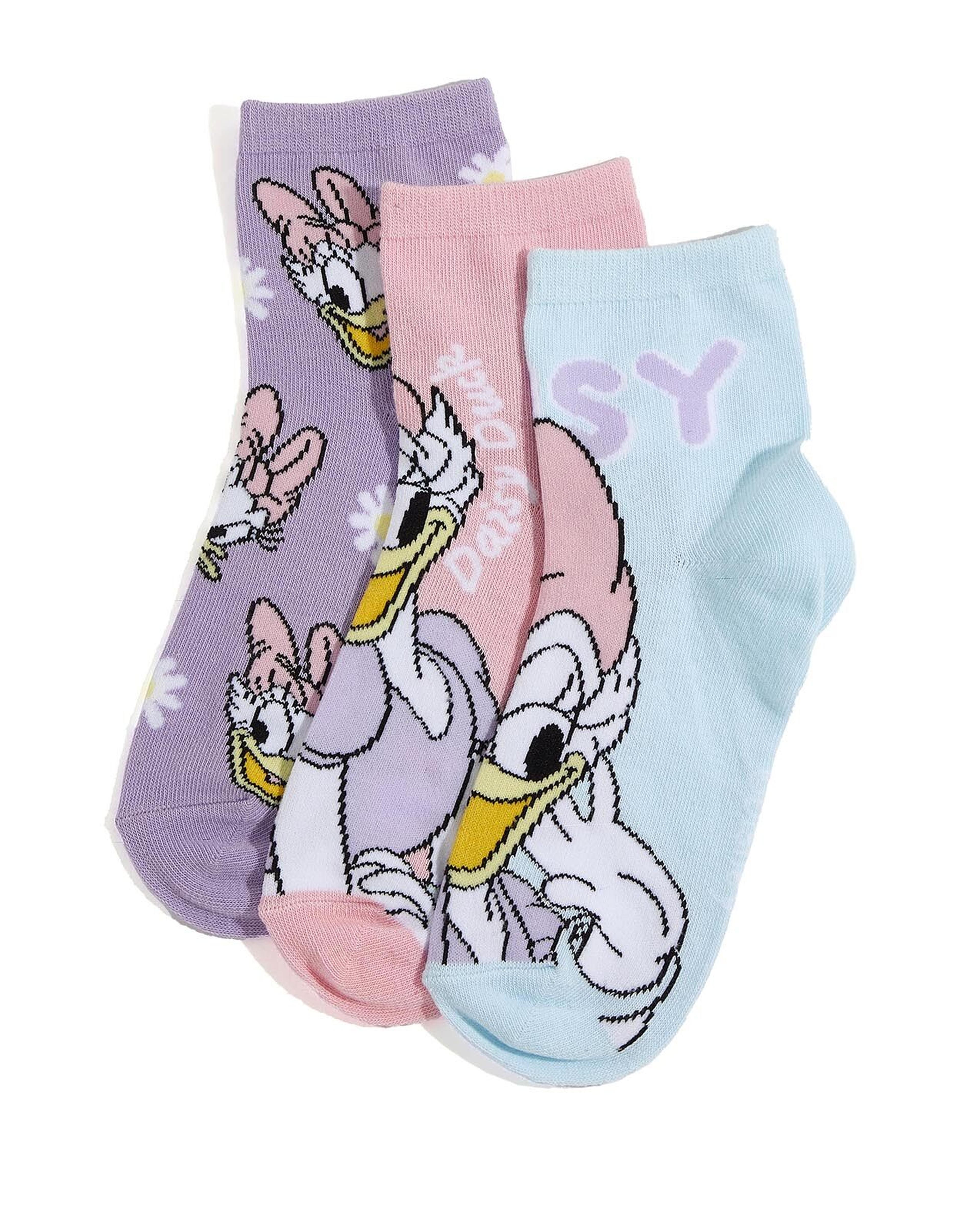 جوارب بطول الكاحل - 3 أزواج