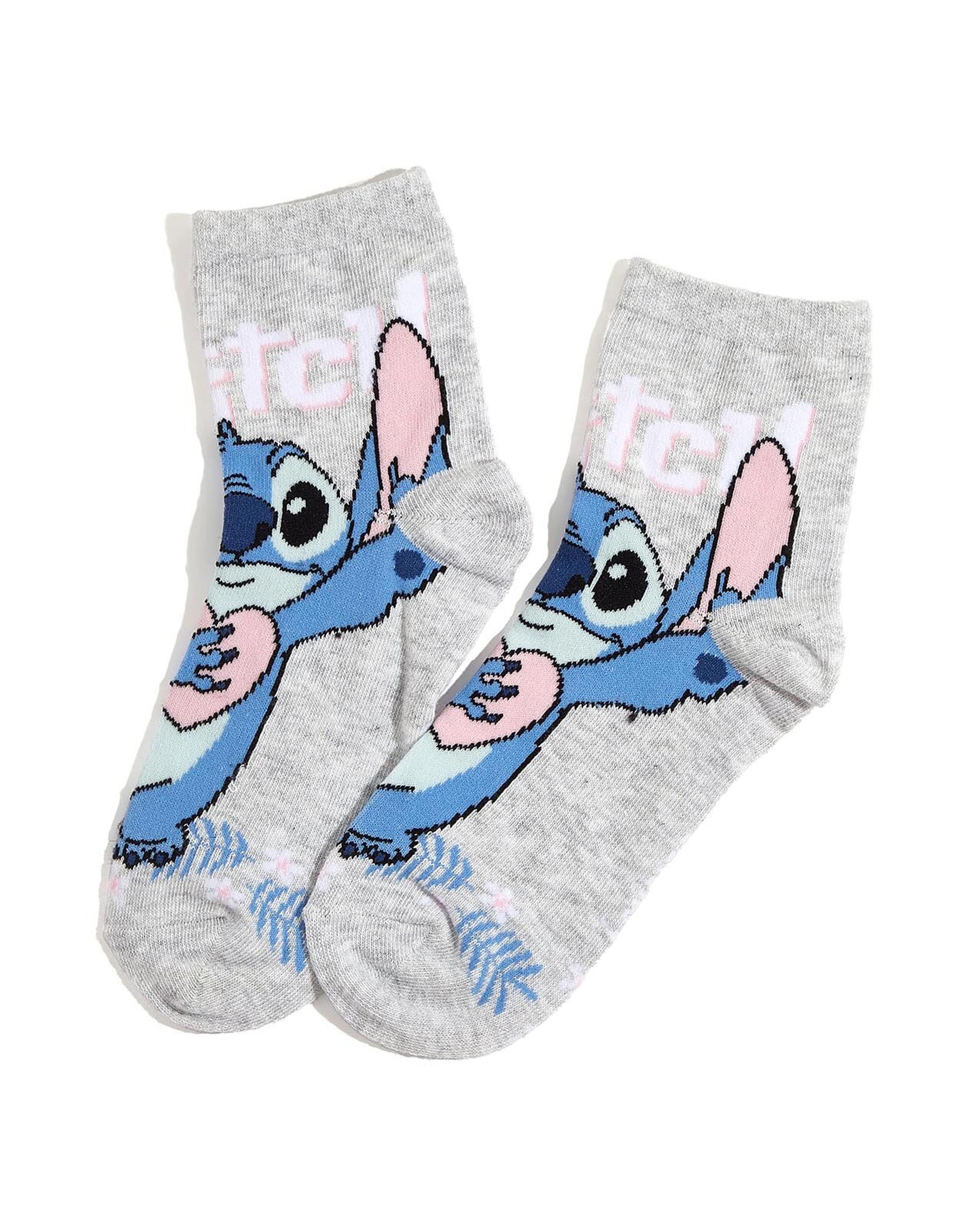 جوارب بطول الكاحل بطبعة - 3 أزواج