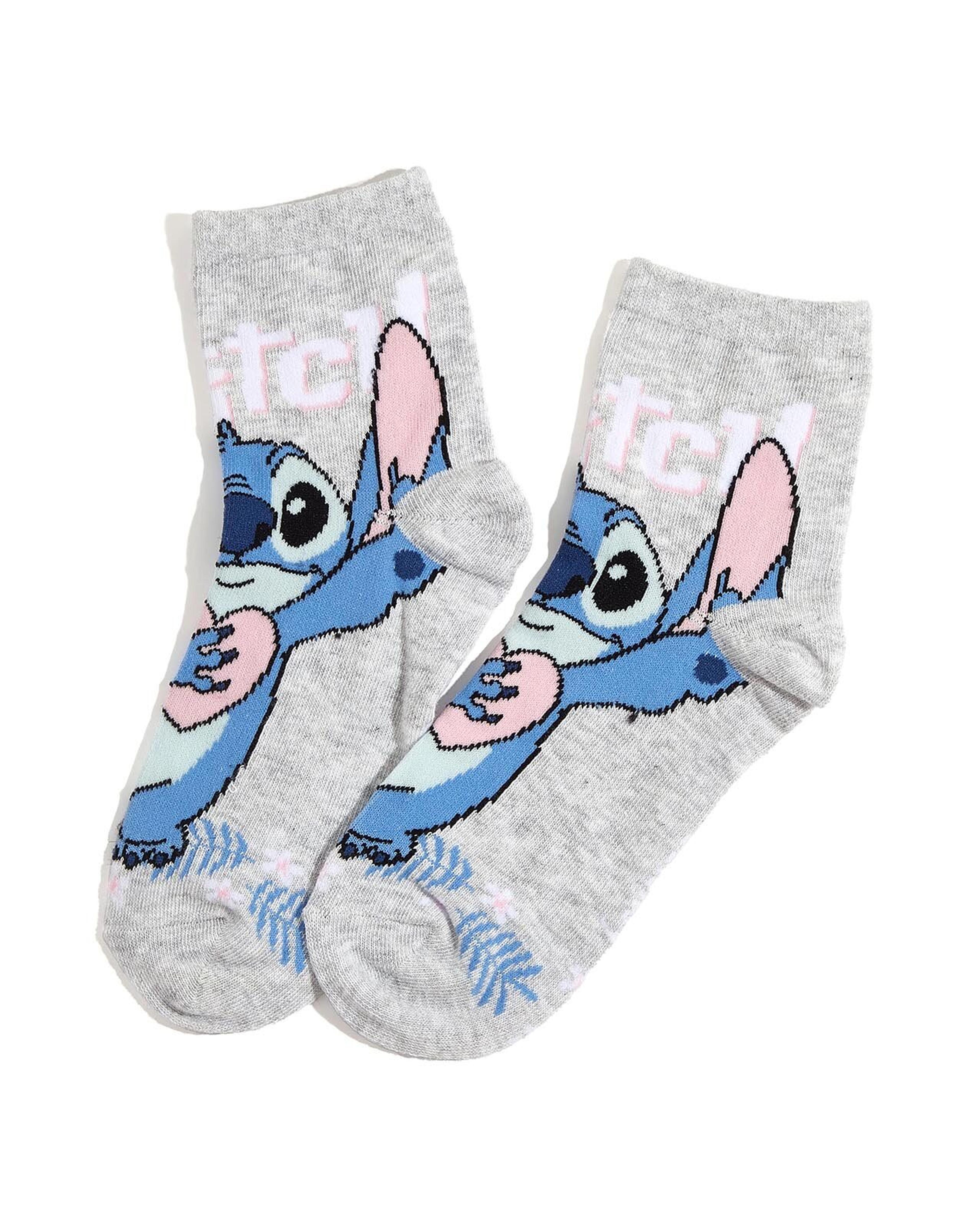 جوارب بطول الكاحل بطبعة - 3 أزواج