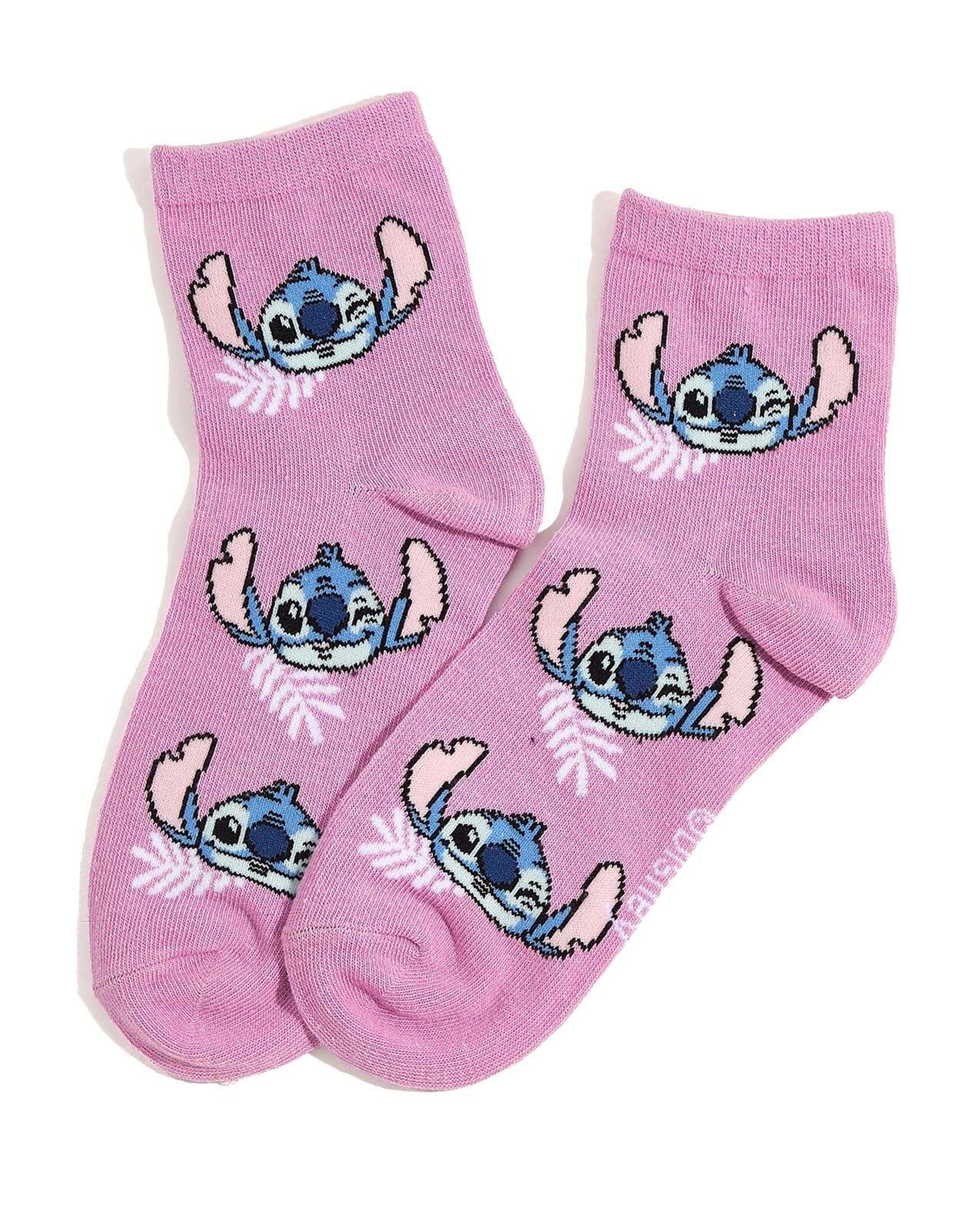 جوارب بطول الكاحل بطبعة - 3 أزواج