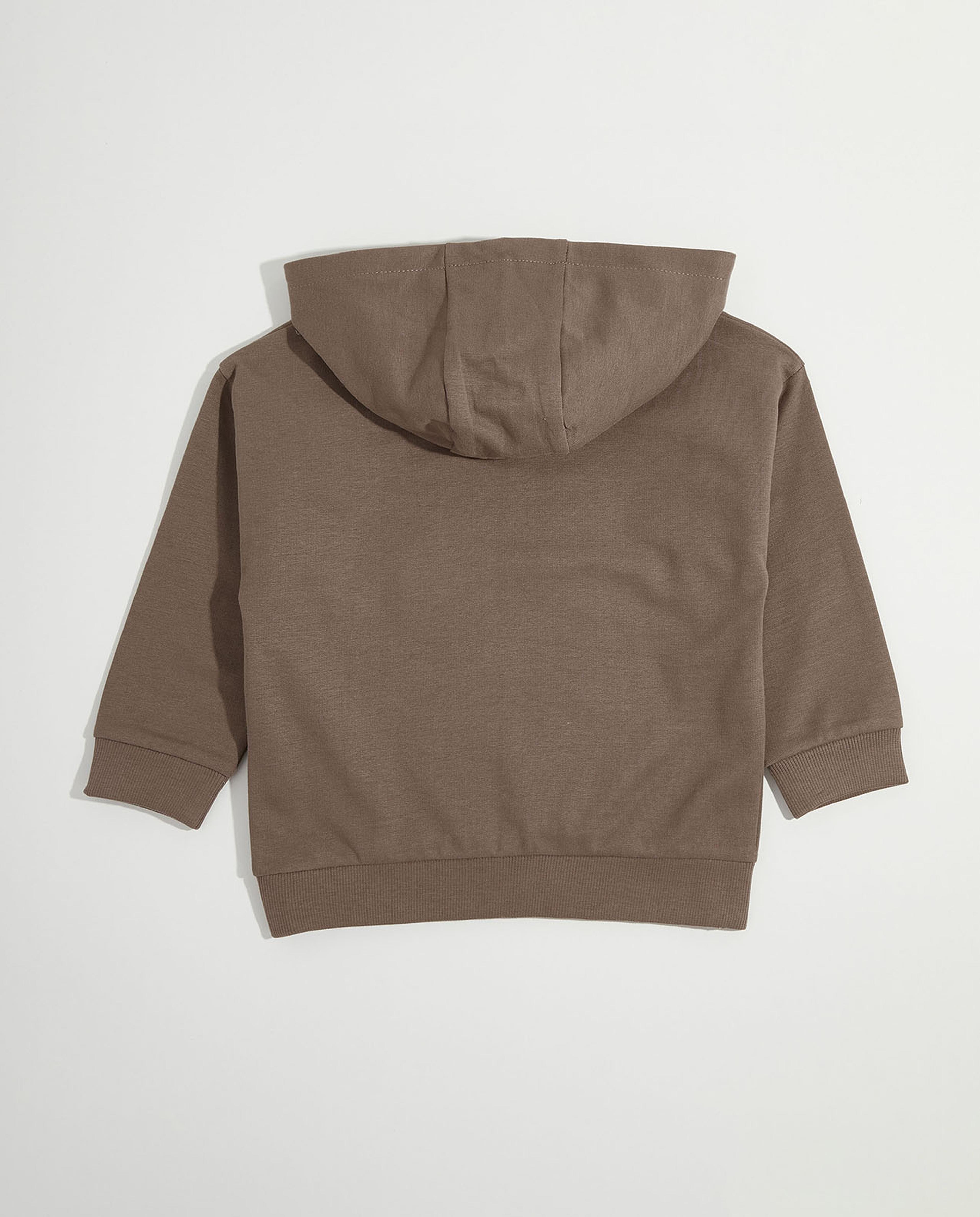 Appliqued Hoodie with Long Sleeves