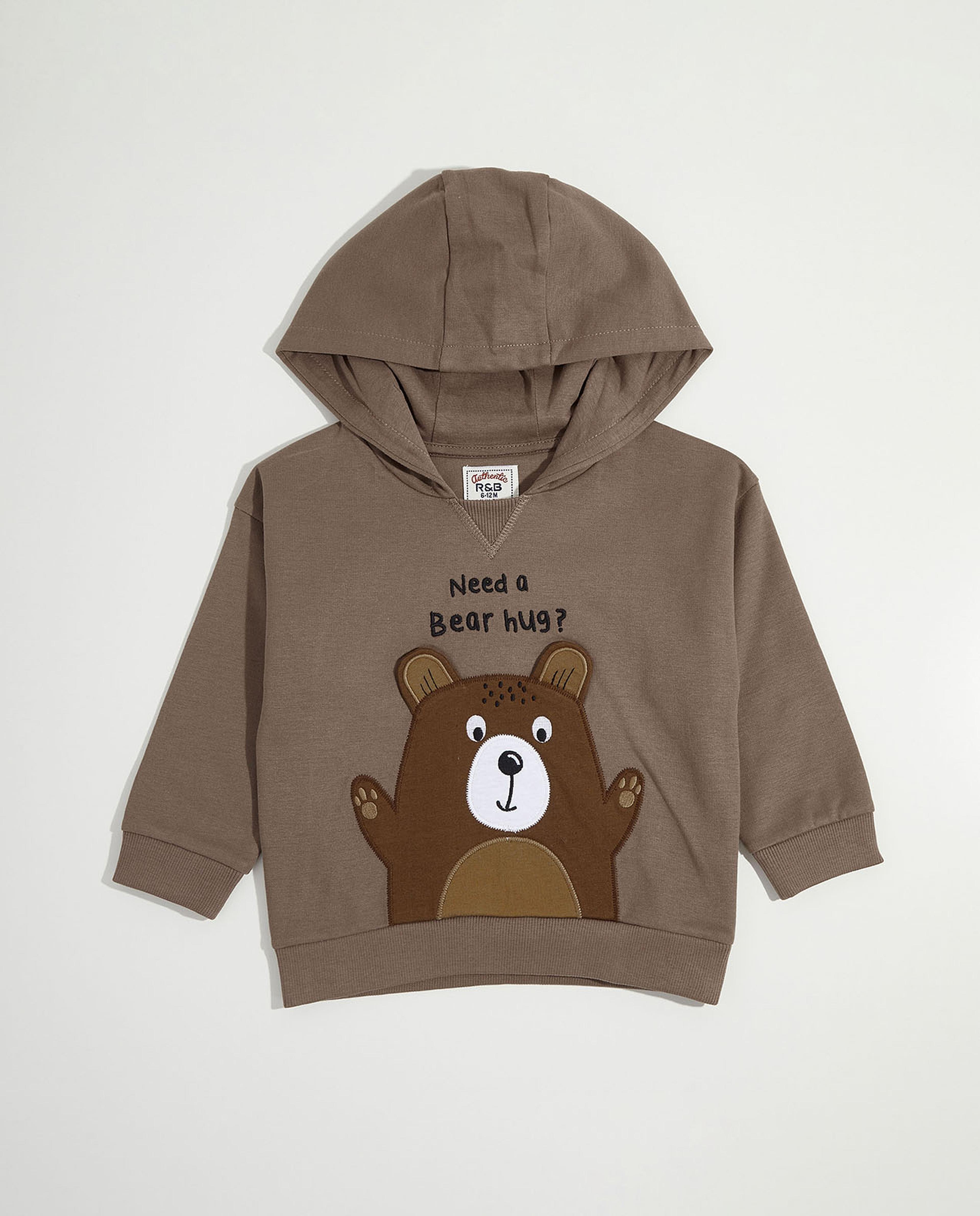 Appliqued Hoodie with Long Sleeves