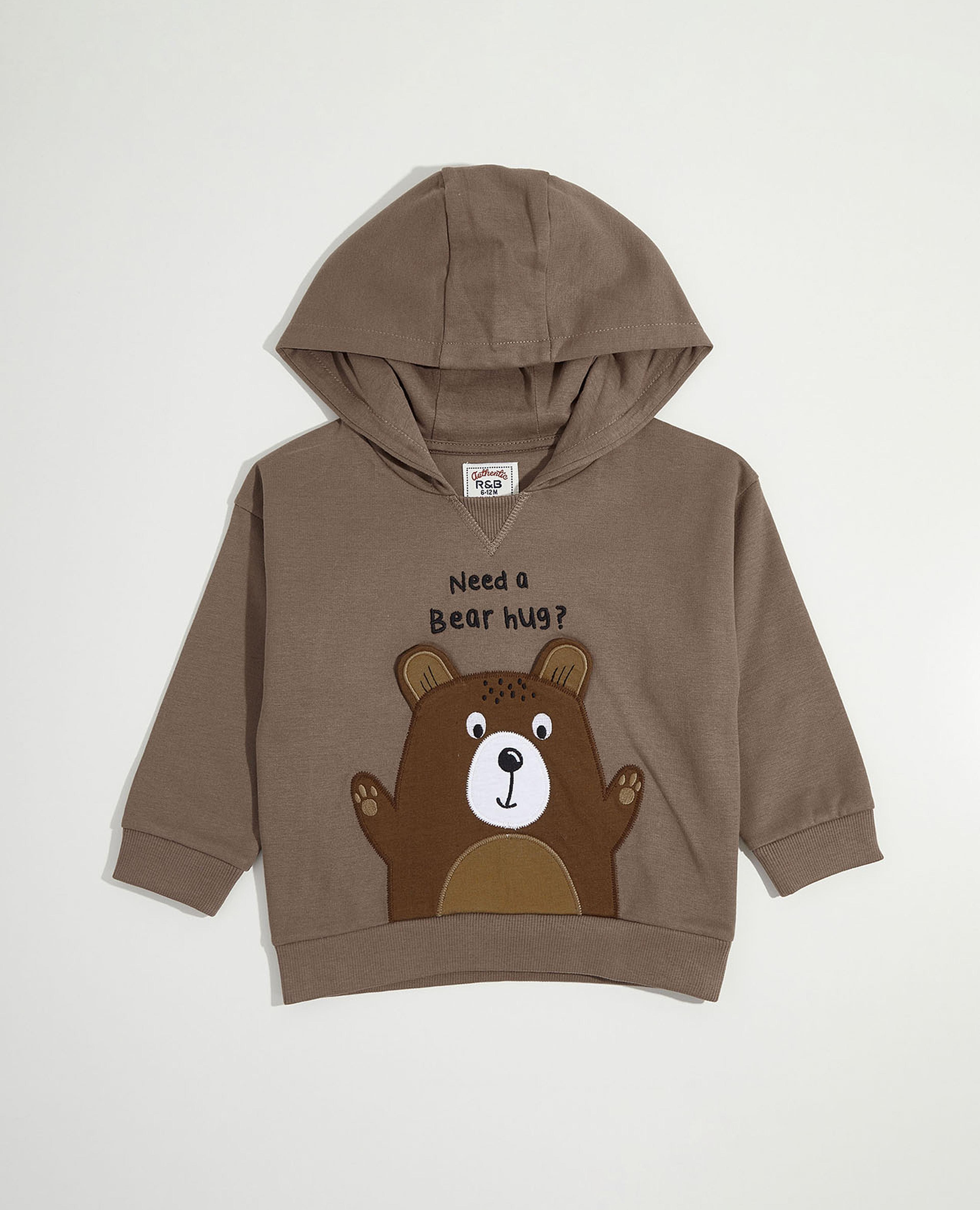 Appliqued Hoodie with Long Sleeves