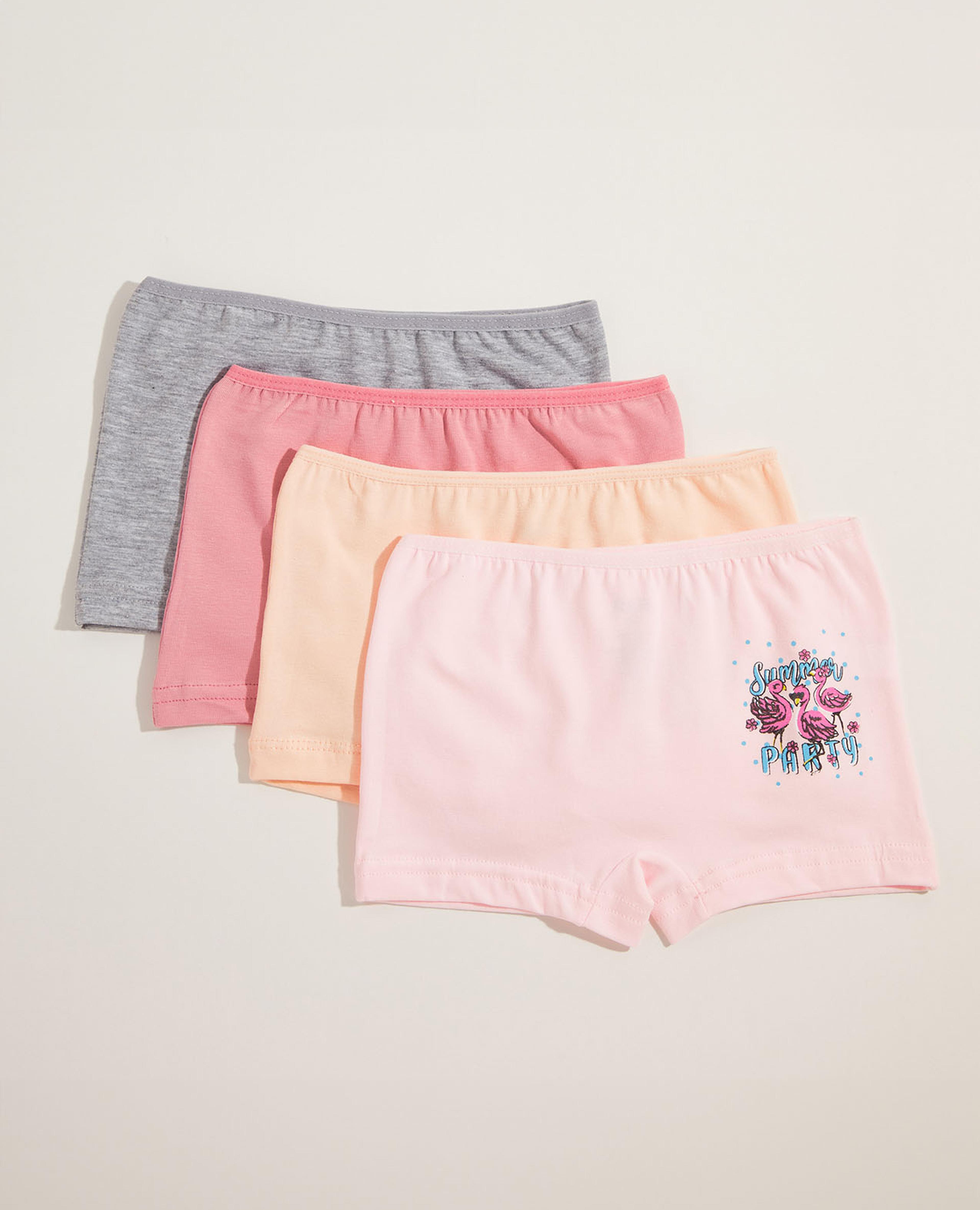 Pack of 4 Printed Boyleg Shorts