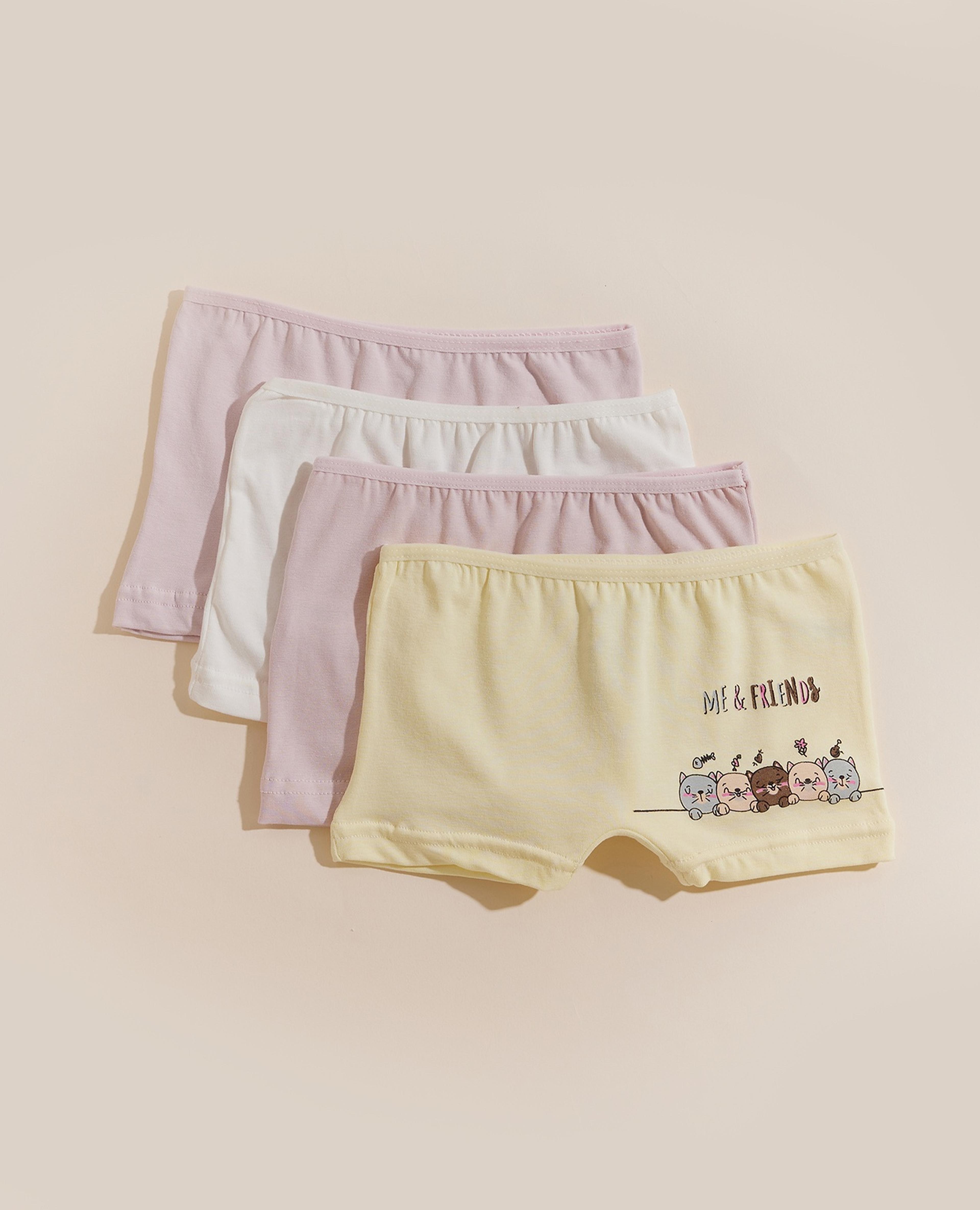 Pack of 4 Printed Boyleg Shorts