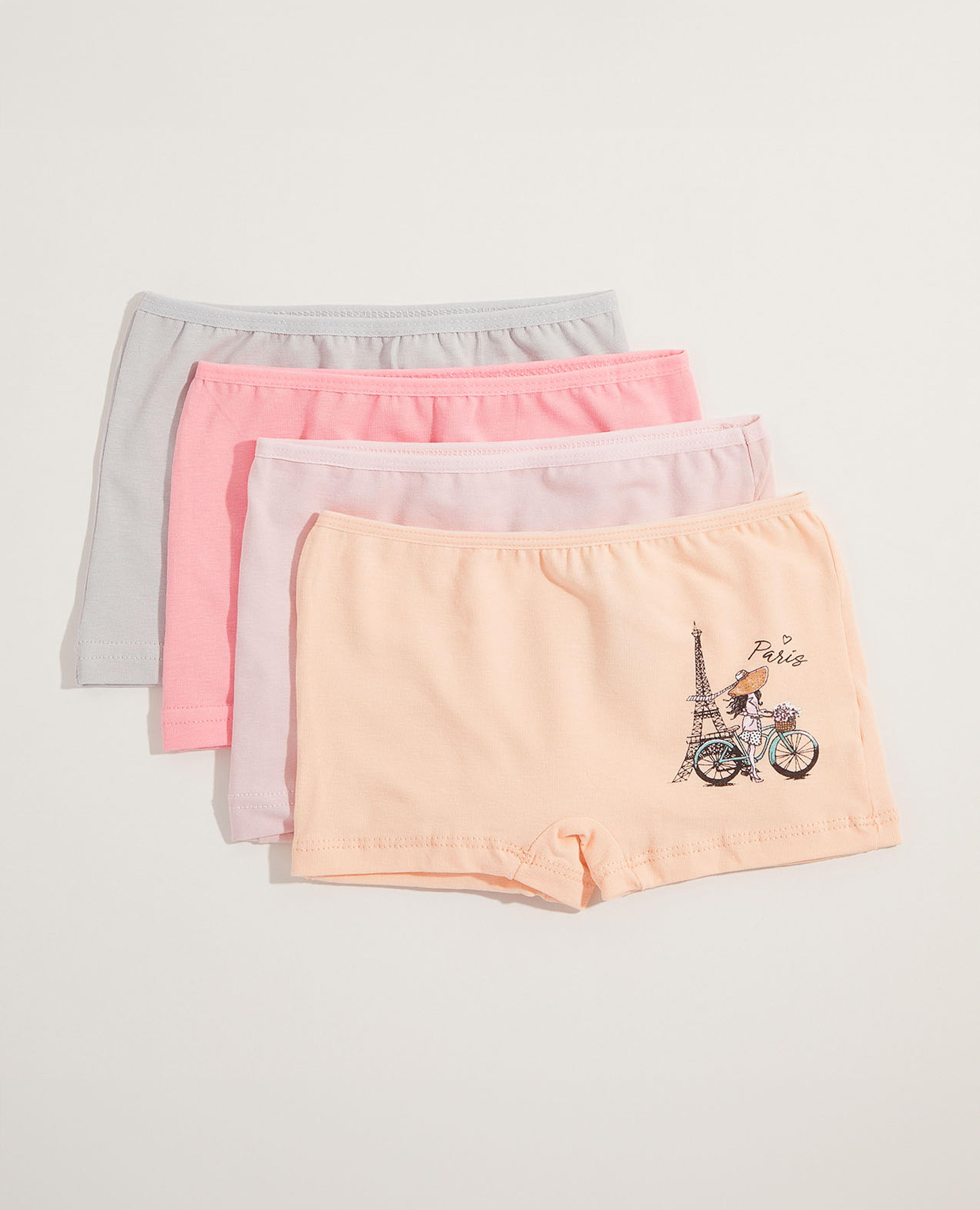 Pack of 4 Printed Boyleg Shorts