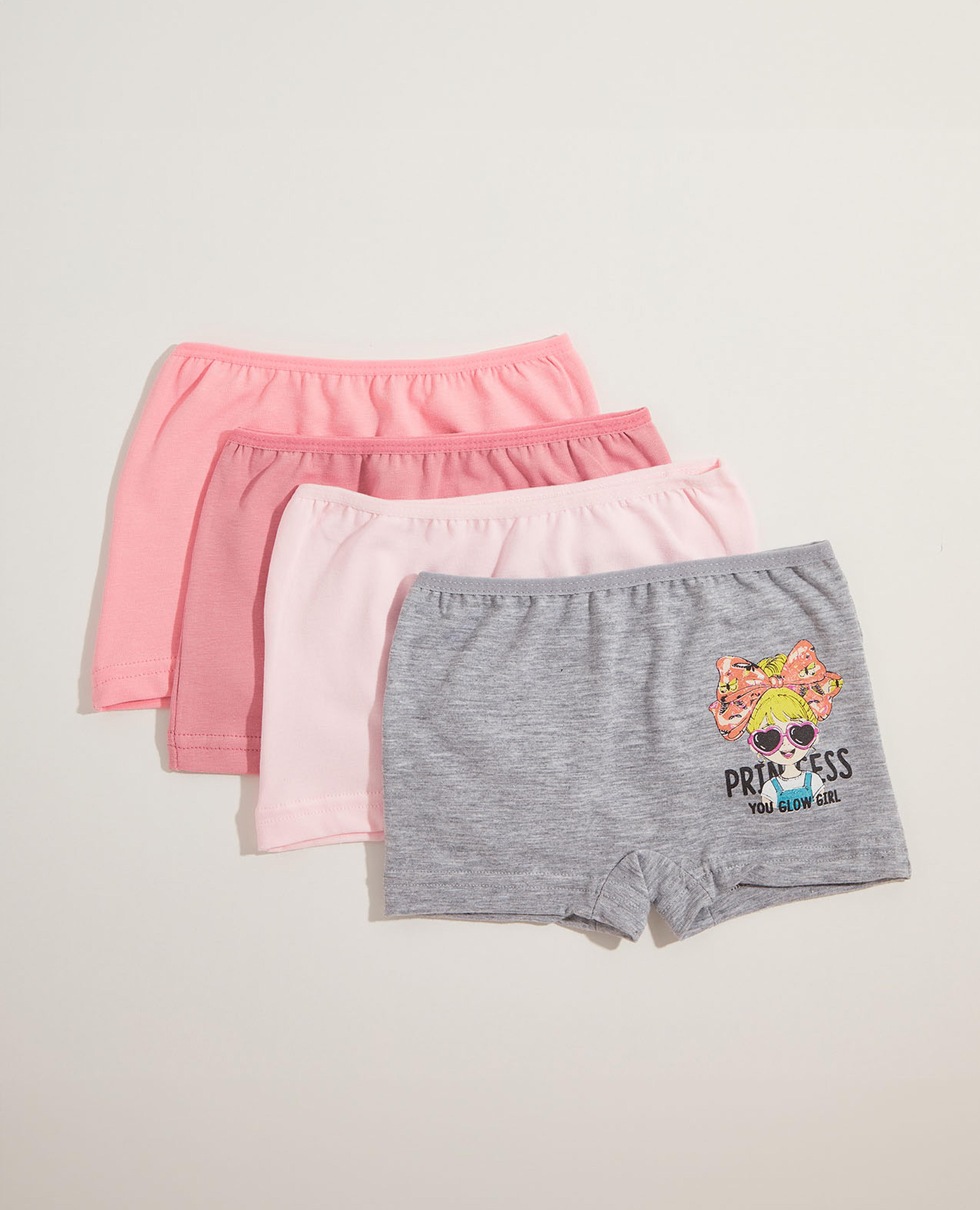 Pack of 4 Printed Boyleg Shorts