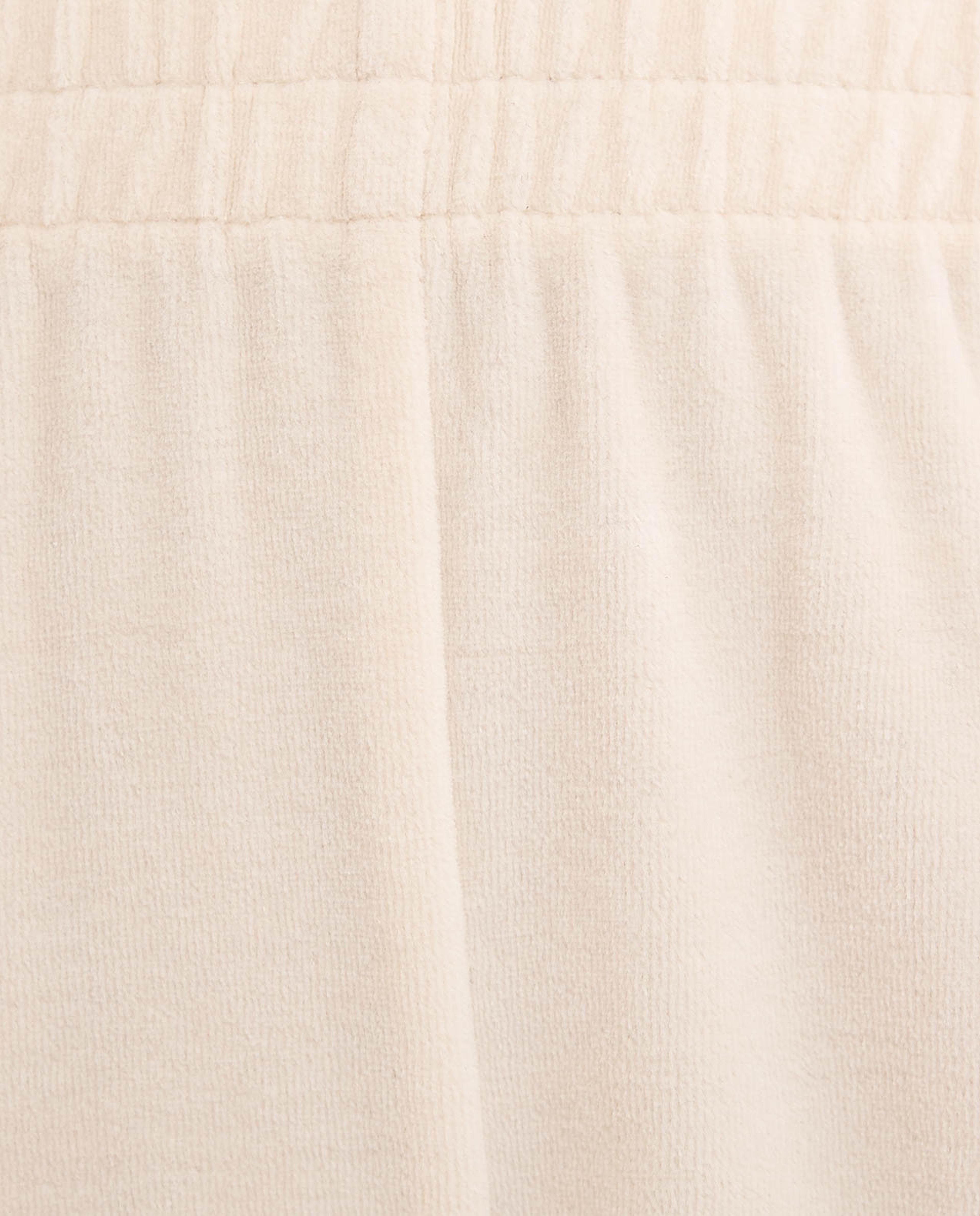 Contrast Trim Straight Fit Pants with Elastic Waist