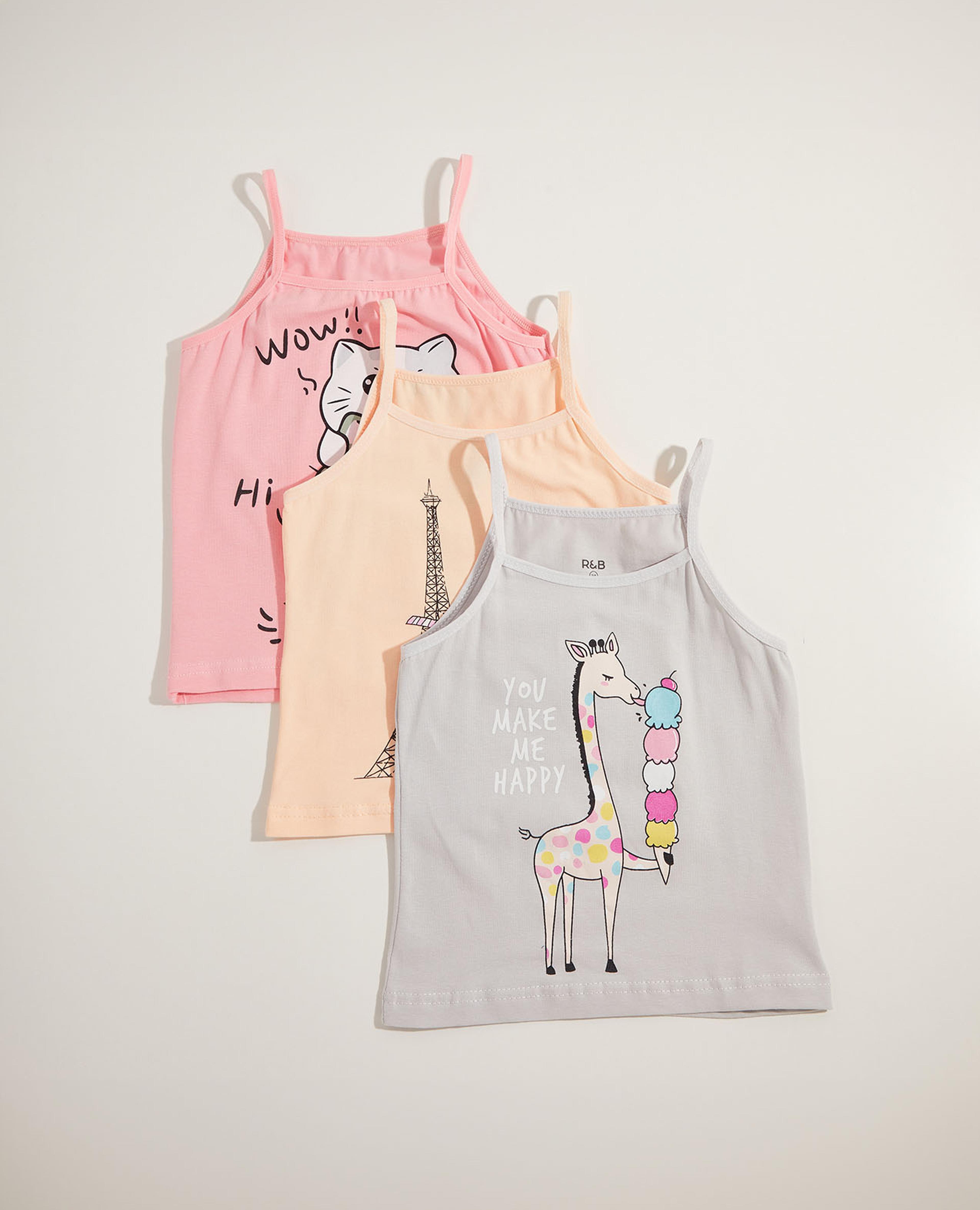Pack of 3 Printed Camisoles
