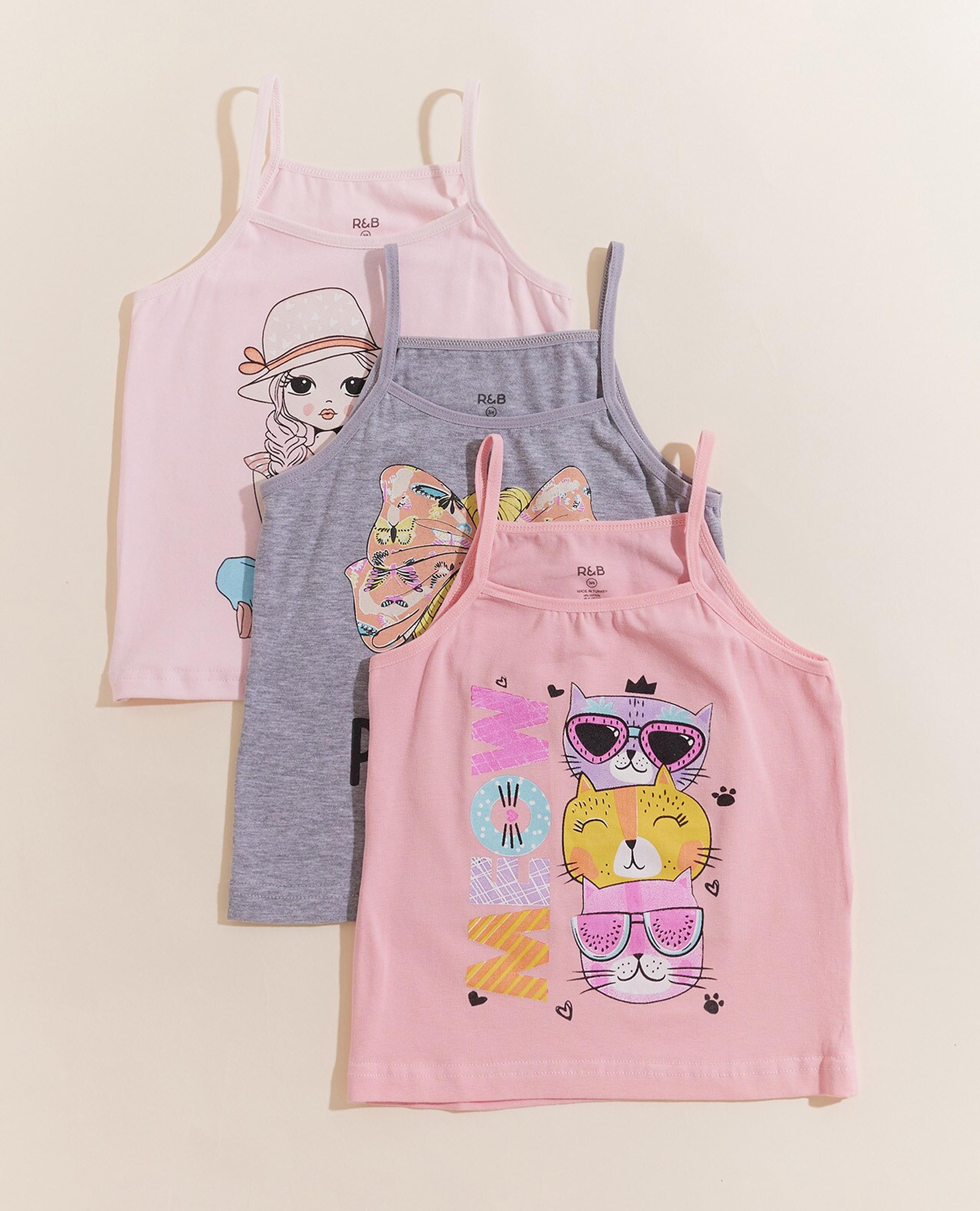 Pack of 3 Printed Camisoles