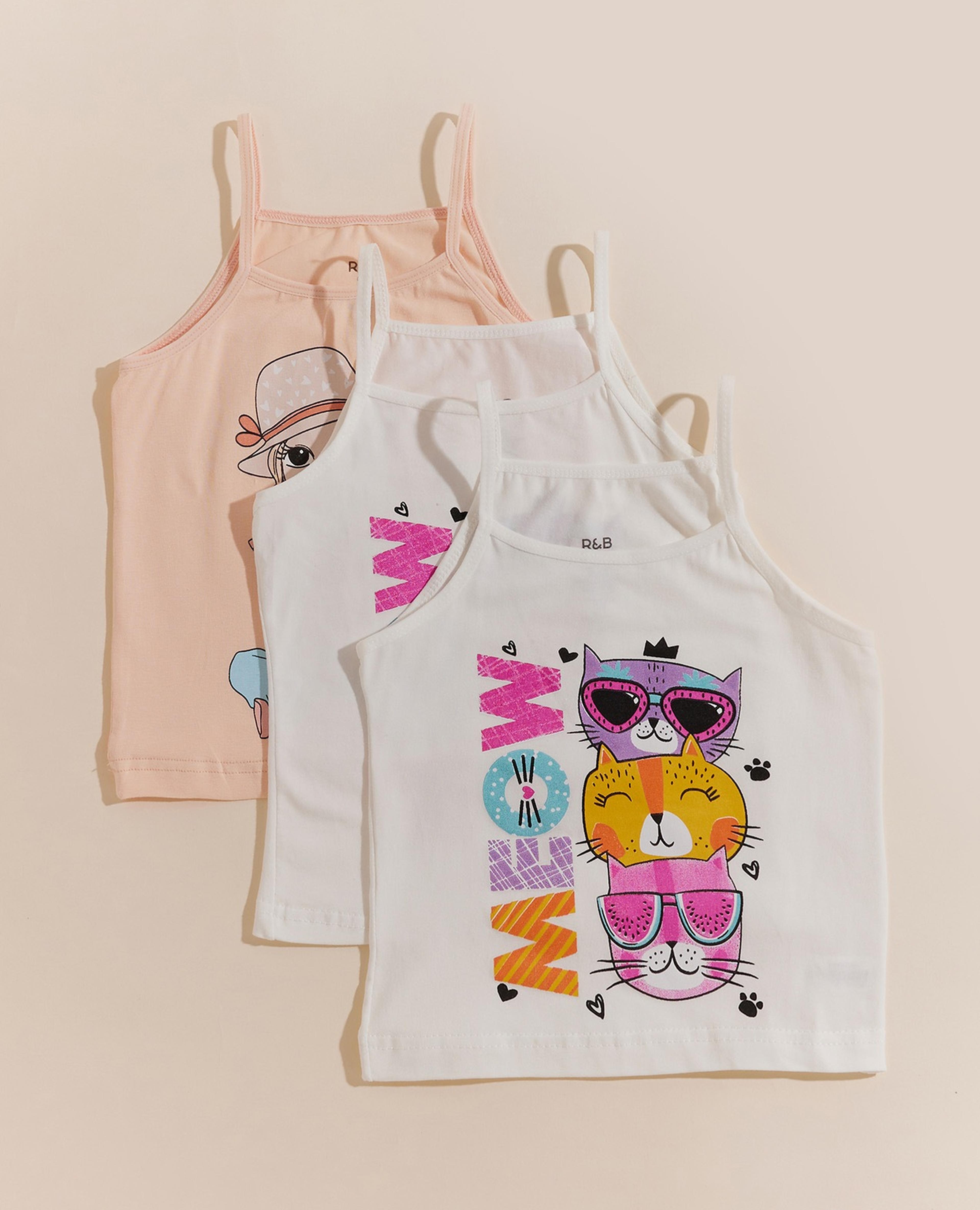 Pack of 3 Printed Camisoles