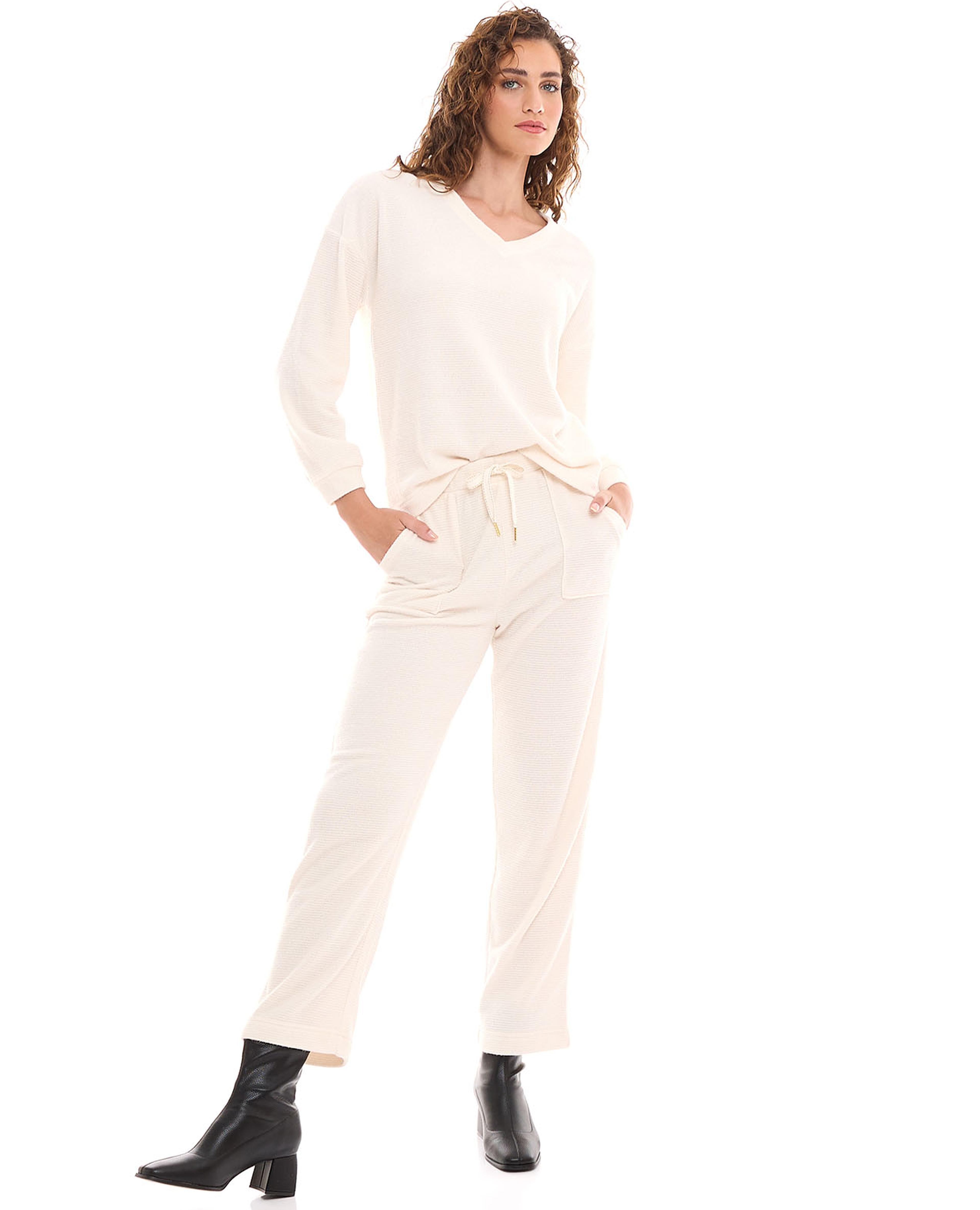 بنطال مريح بجيب وطبعة