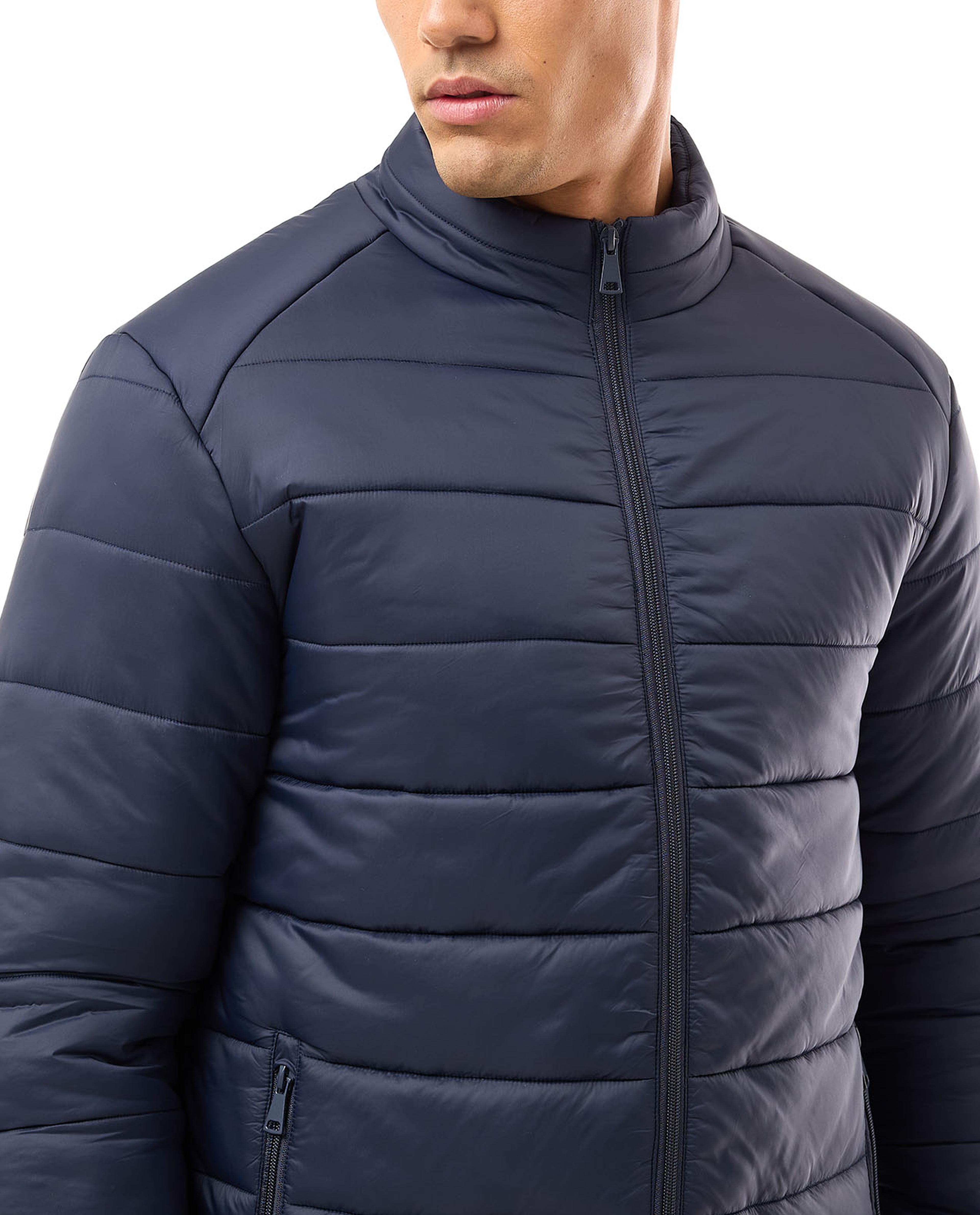 جاكيت نفخ مبطن مع سحاب