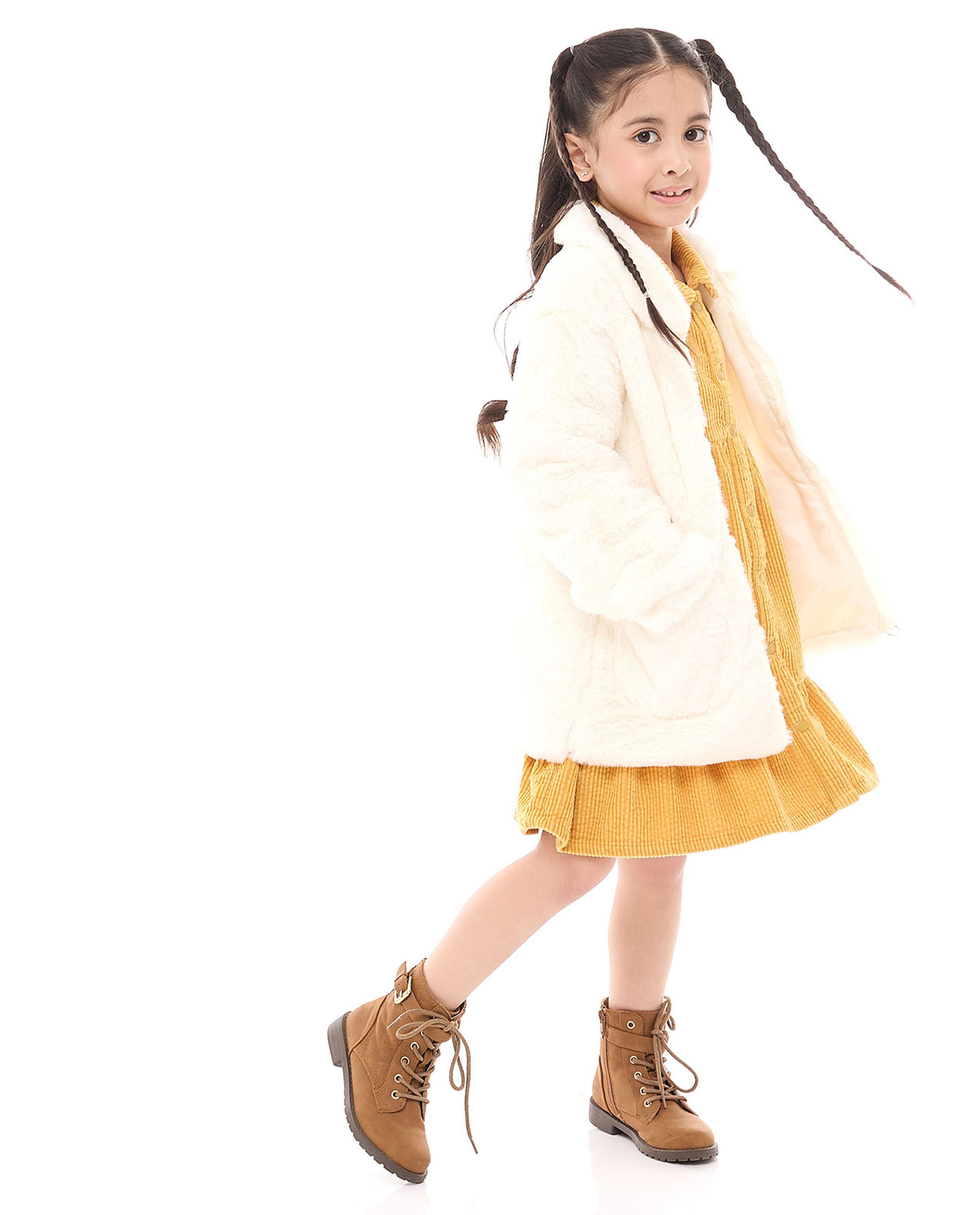 Zippered Long Sleeves Plush Jacket