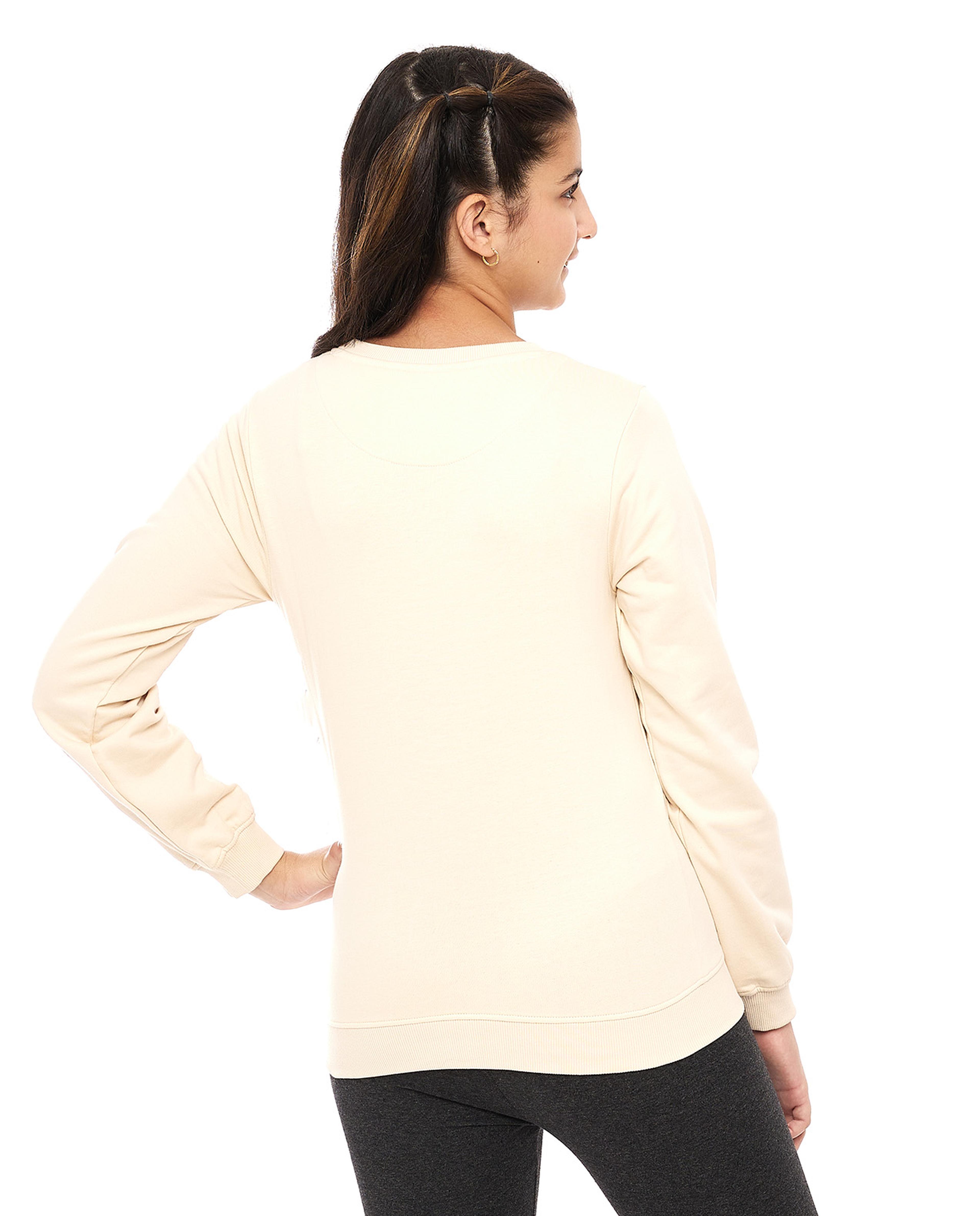 Printed Sweatshirt with Crew Neck and Long Sleeves