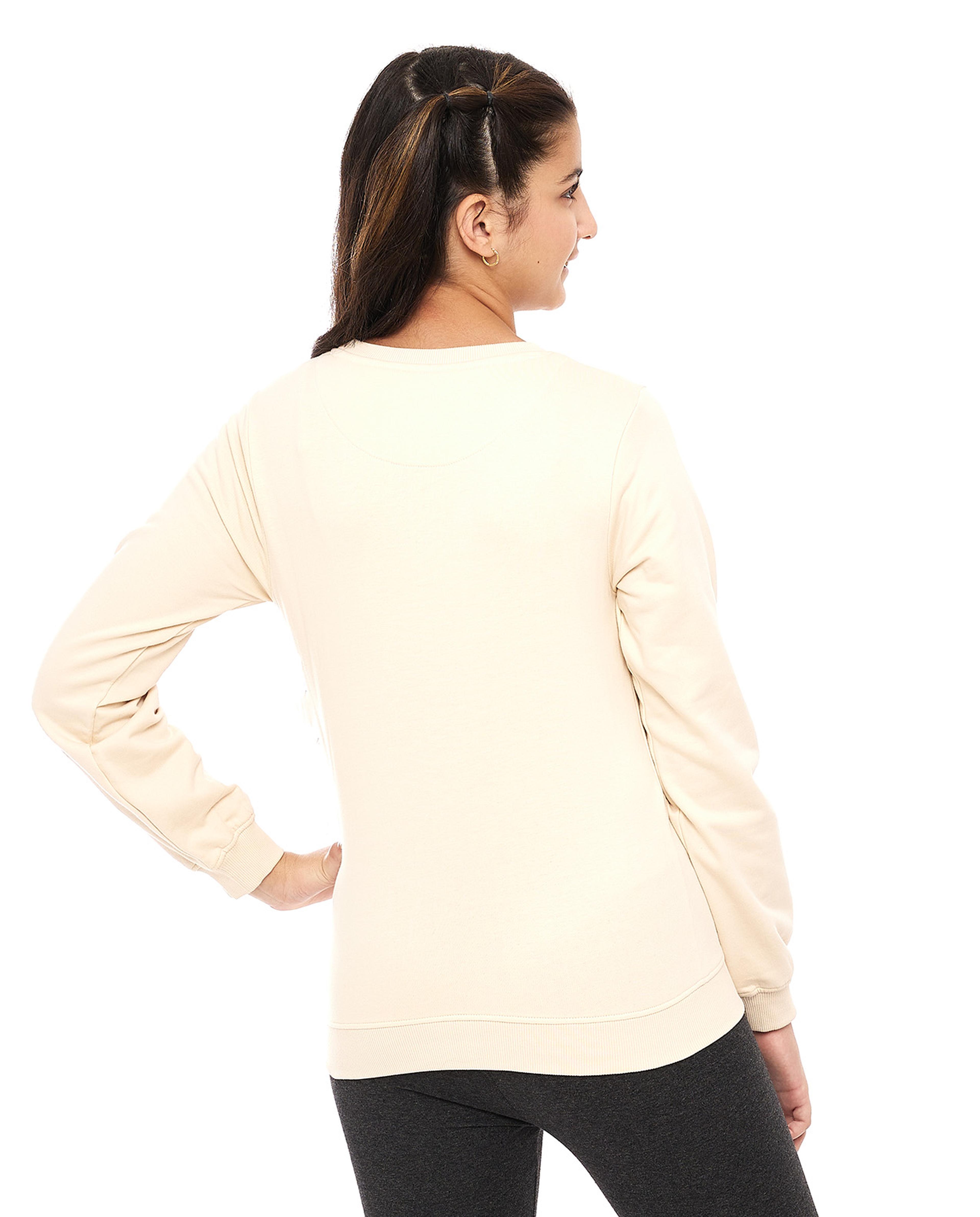 Printed Sweatshirt with Crew Neck and Long Sleeves