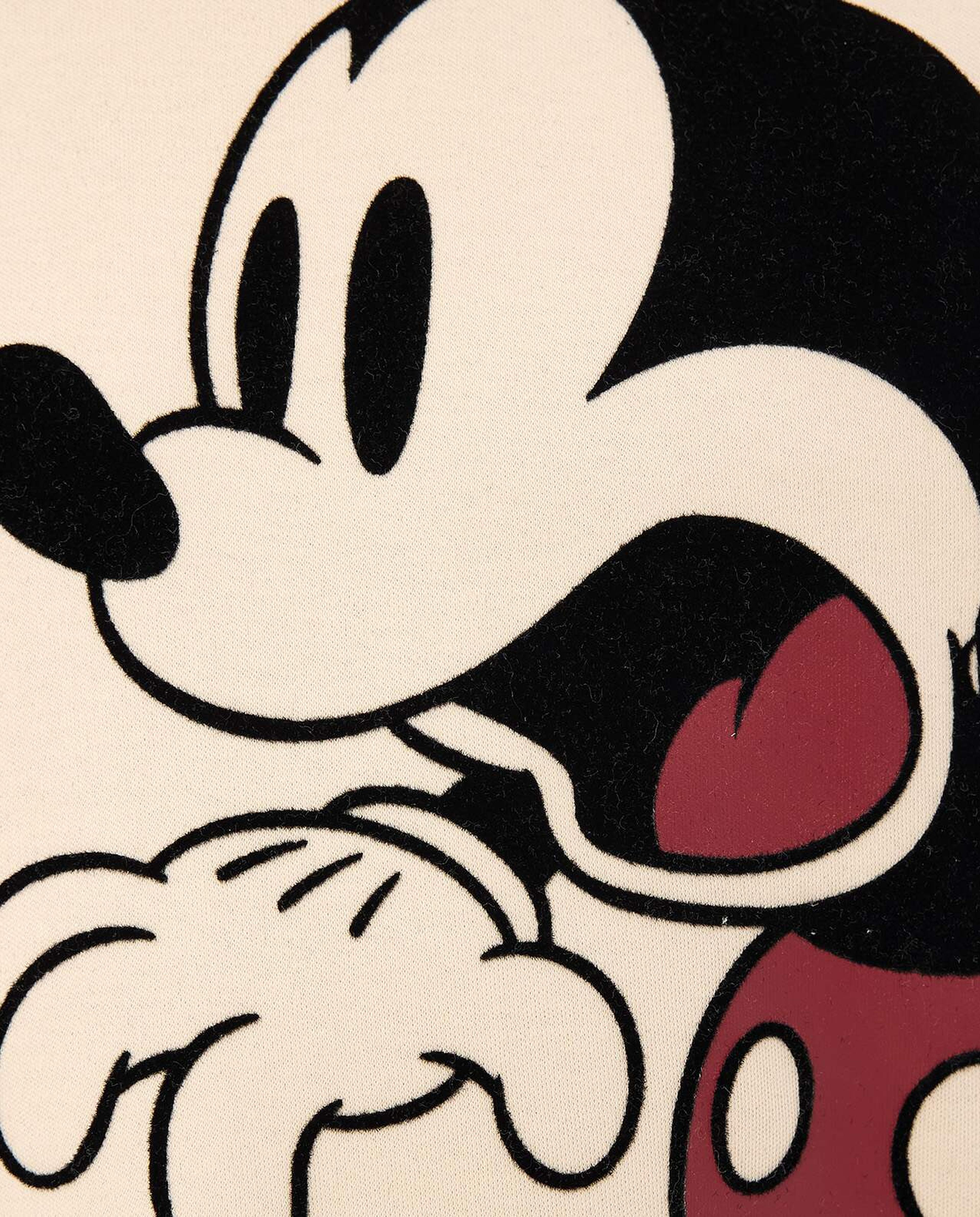 Mickey Mouse Printed T-Shirt with Long Sleeves