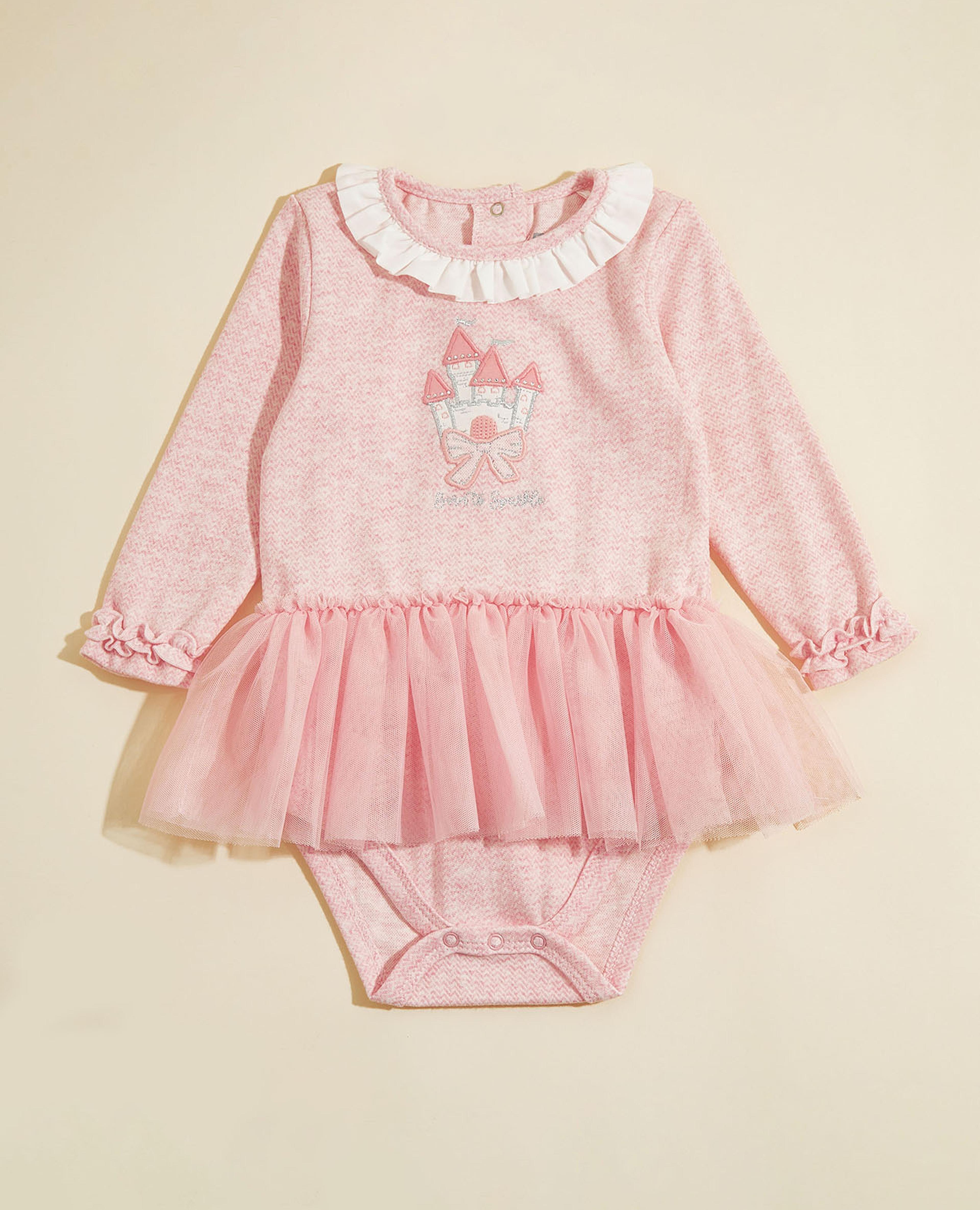 Embroidered Bodysuit with Long Sleeves