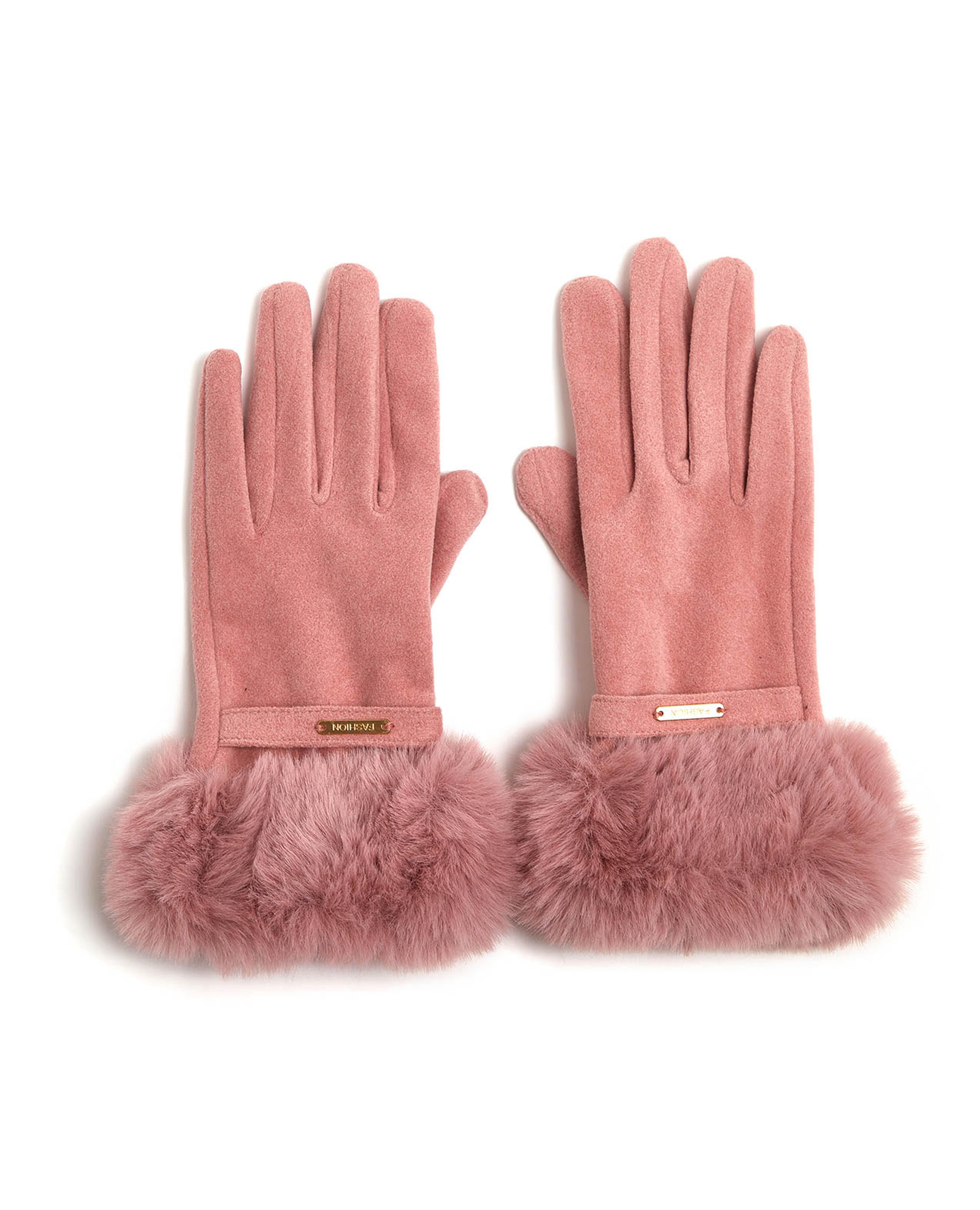 قفازات شتوية بفرو