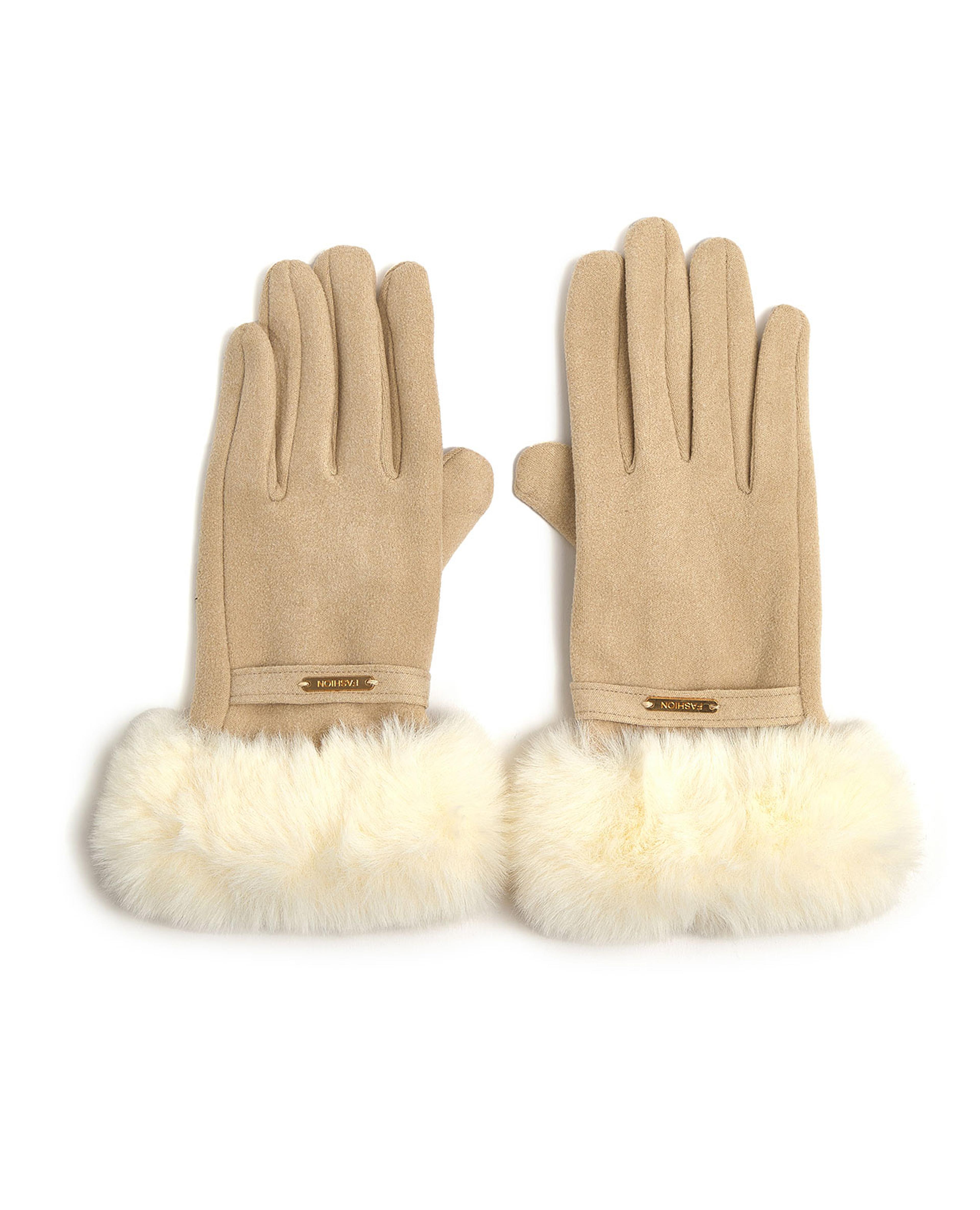 قفازات شتوية بفرو