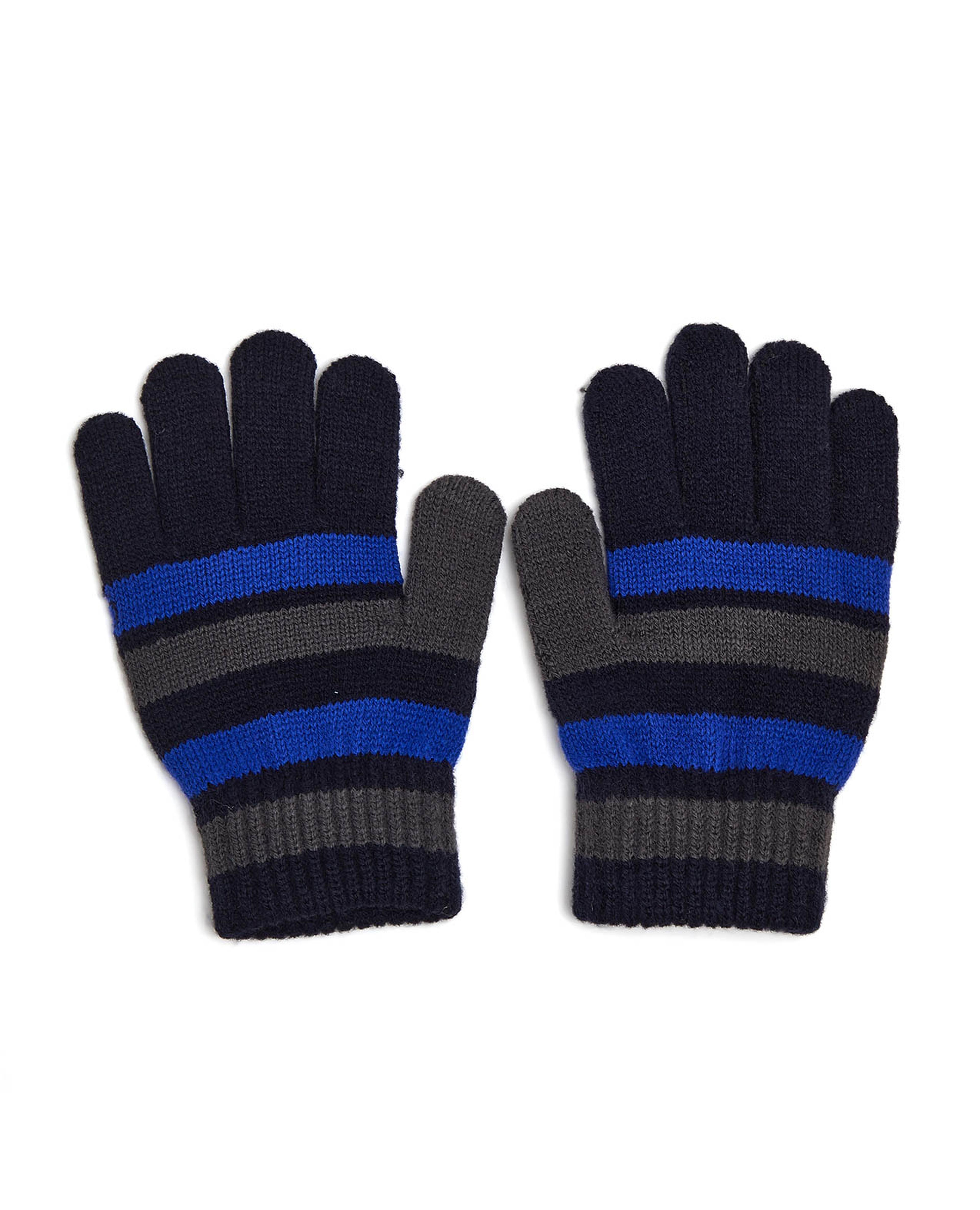 قفازات شتوية مخططة