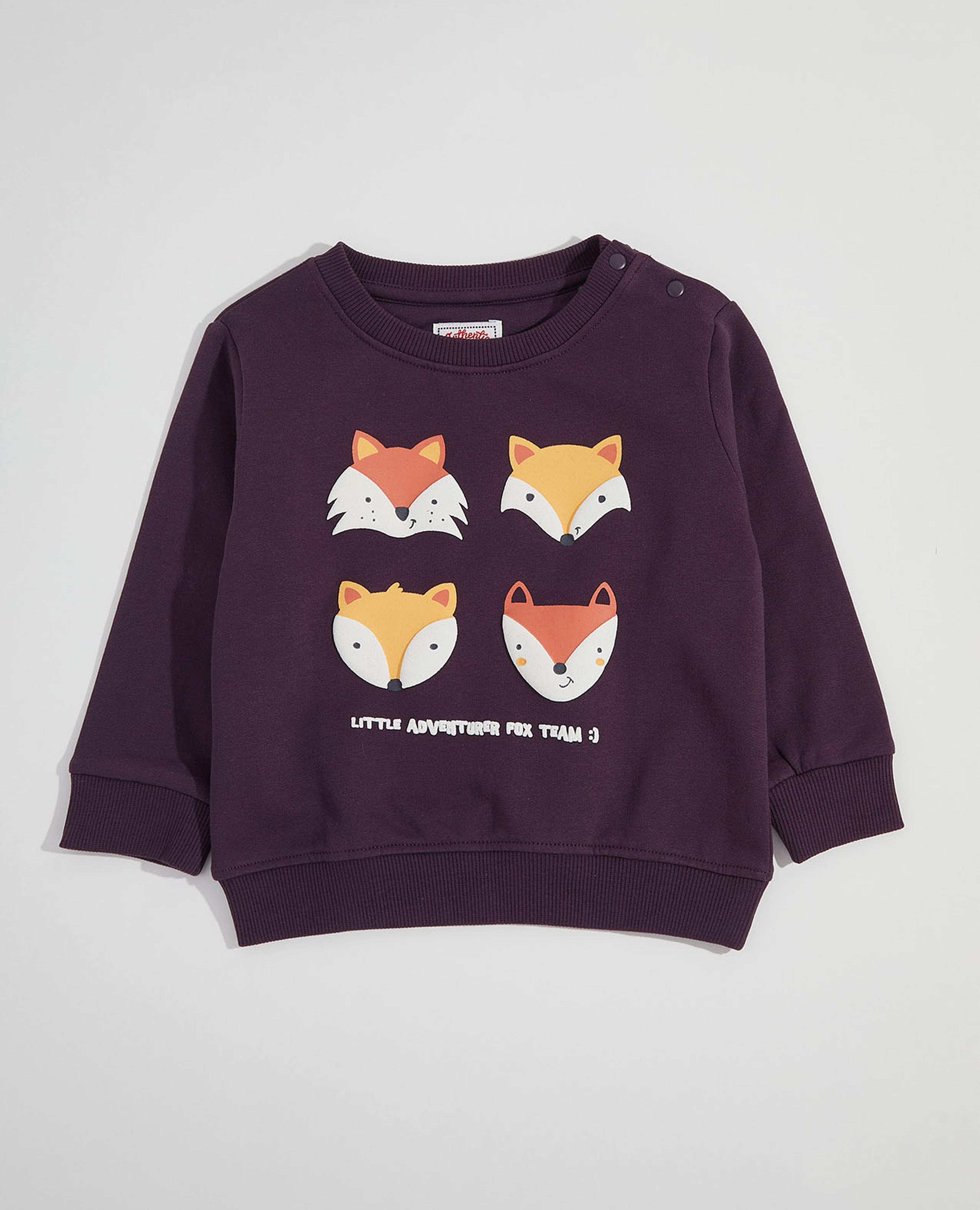 سويتشيرت بياقة دائرية وأكمام طويلة