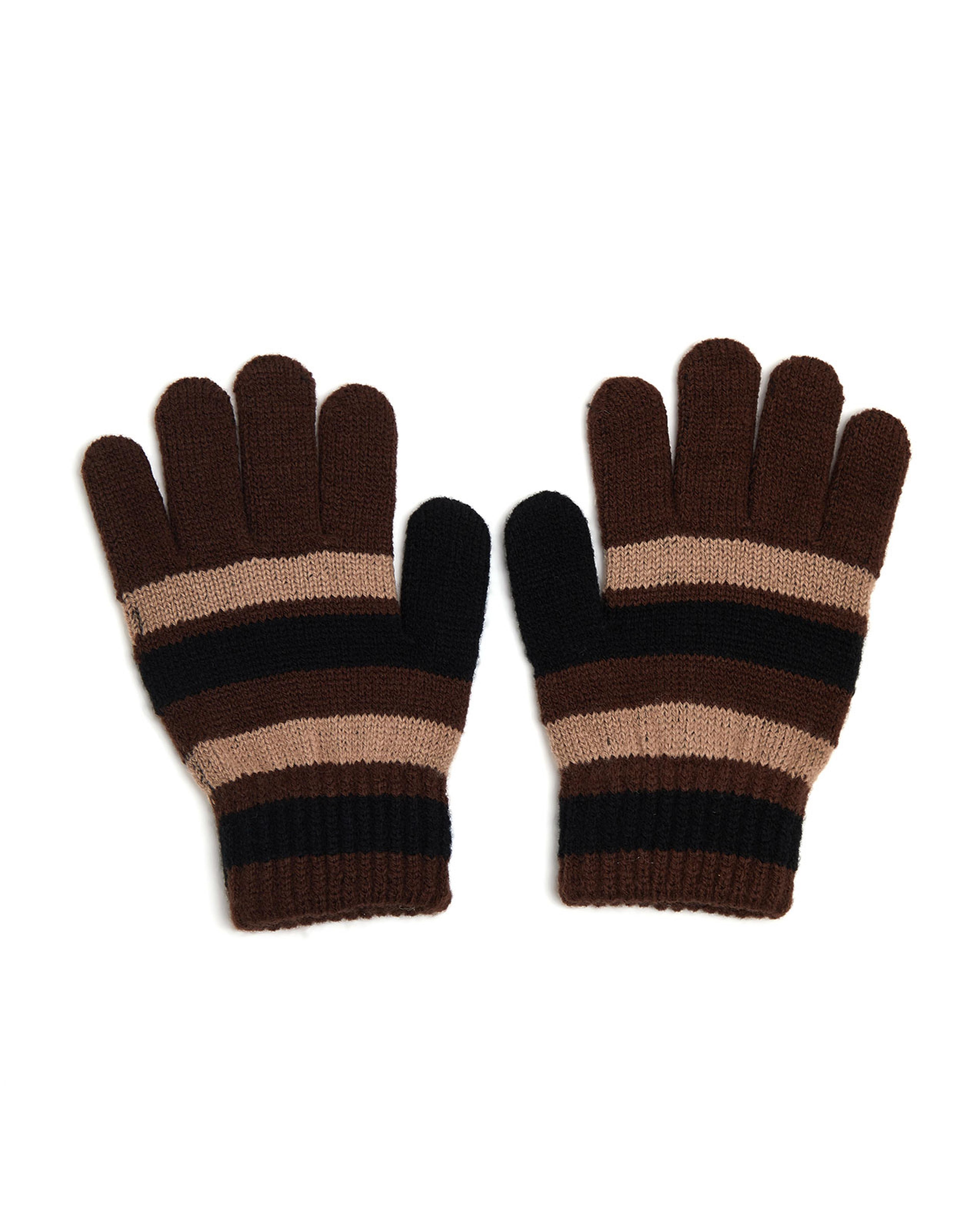 قفازات شتوية مخططة