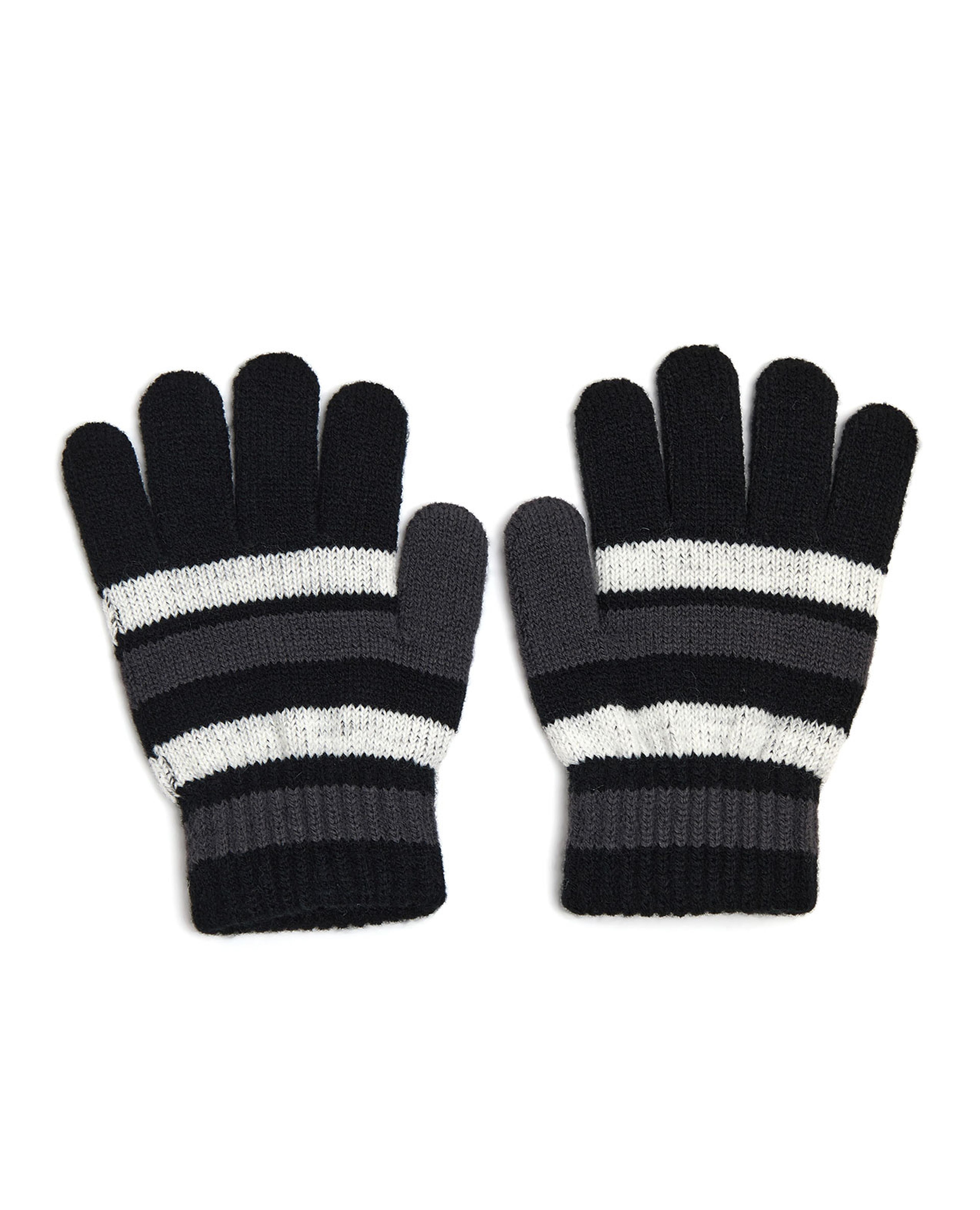 قفازات شتوية مخططة