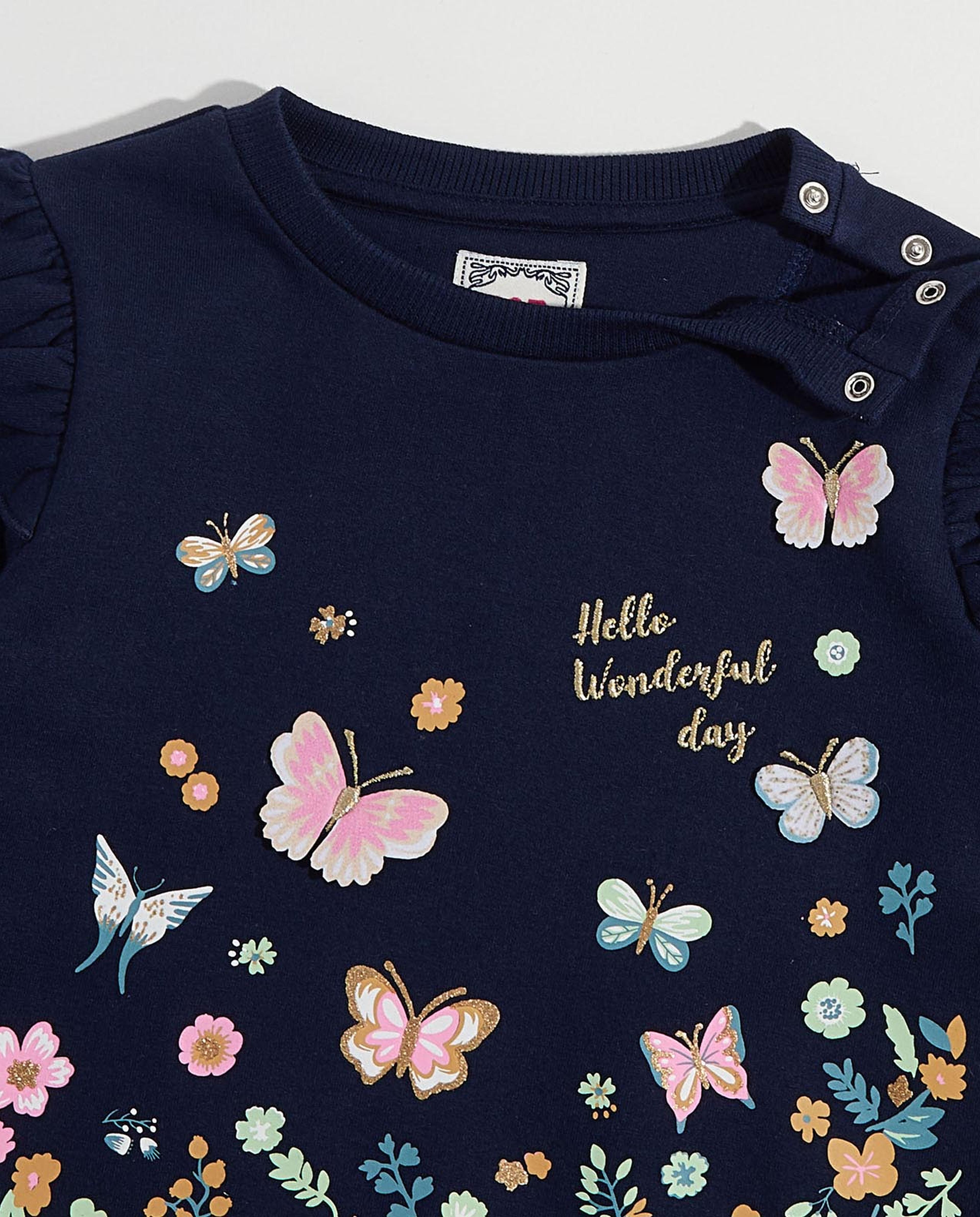 Embroidered Sweatshirt with Crew Neck and Long Sleeves