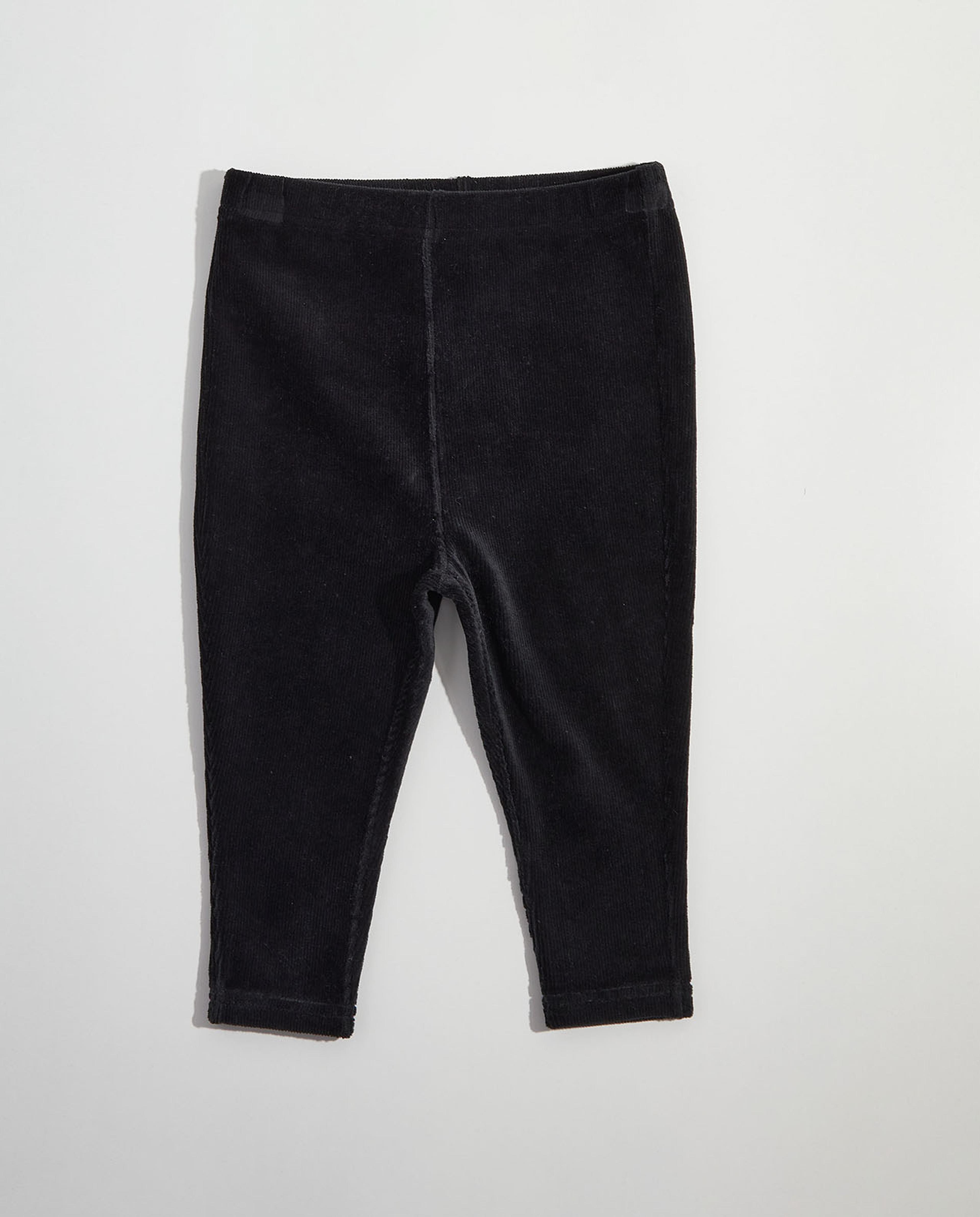 Ribbed Leggings with Elastic Waist