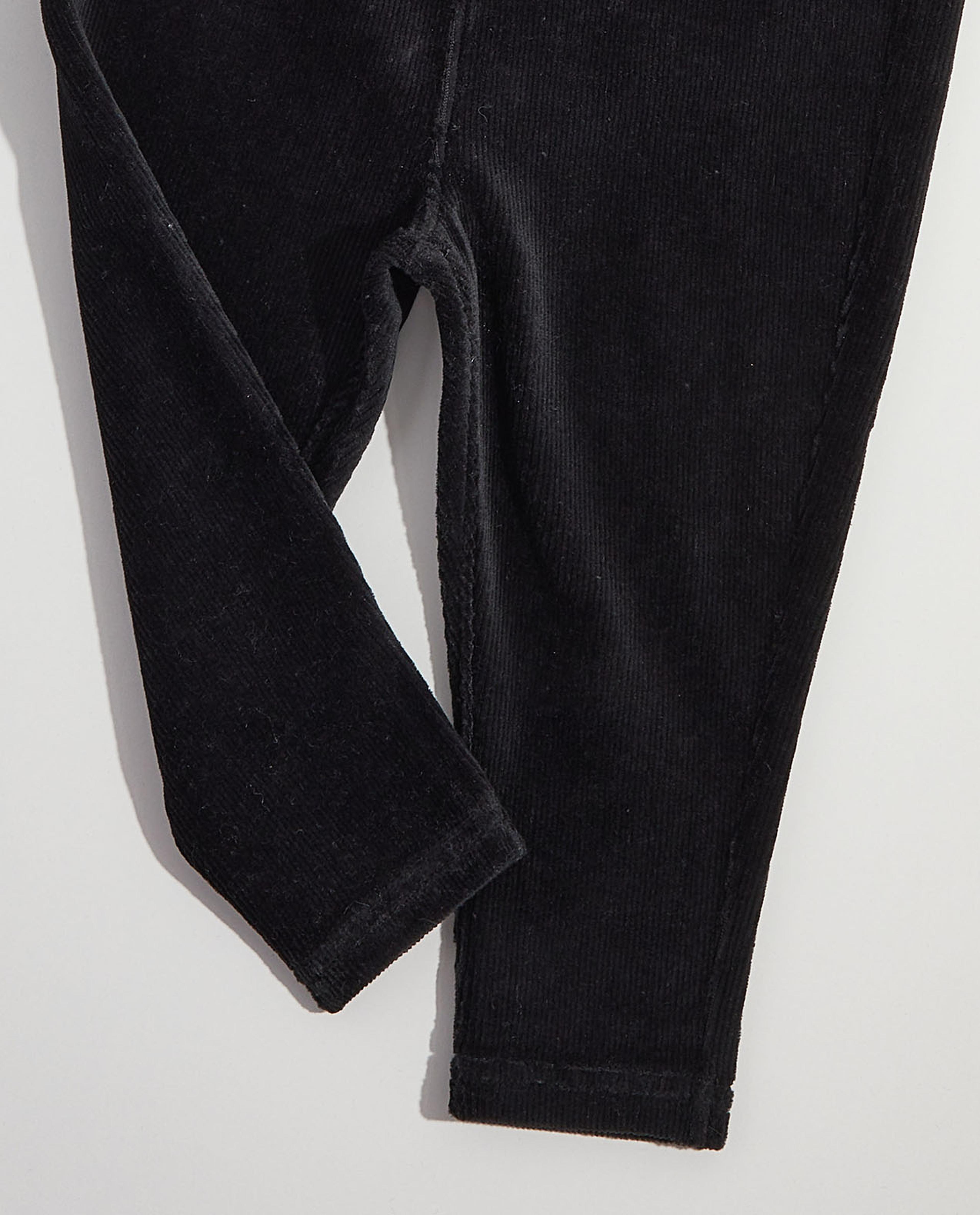 Ribbed Leggings with Elastic Waist