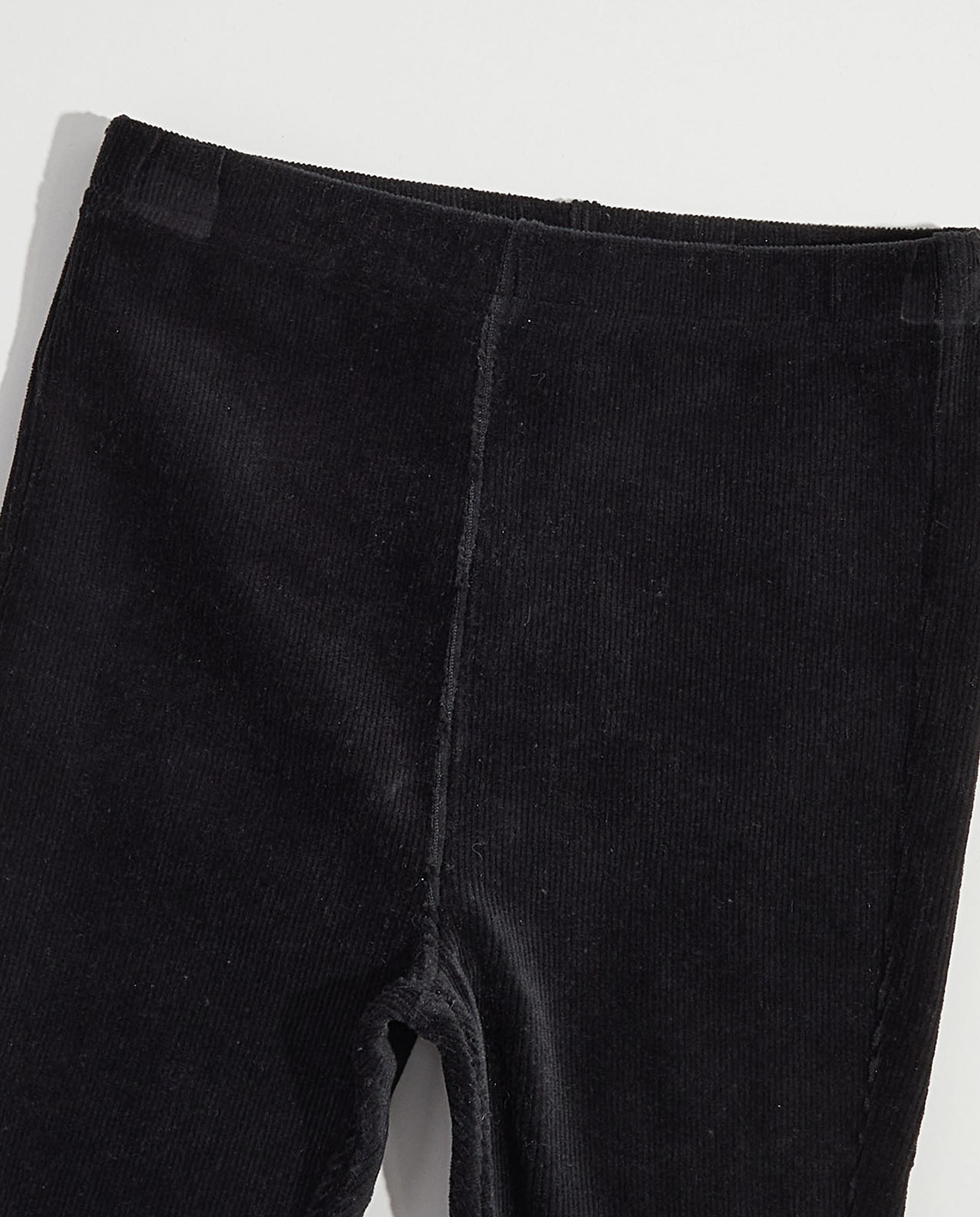 Ribbed Leggings with Elastic Waist