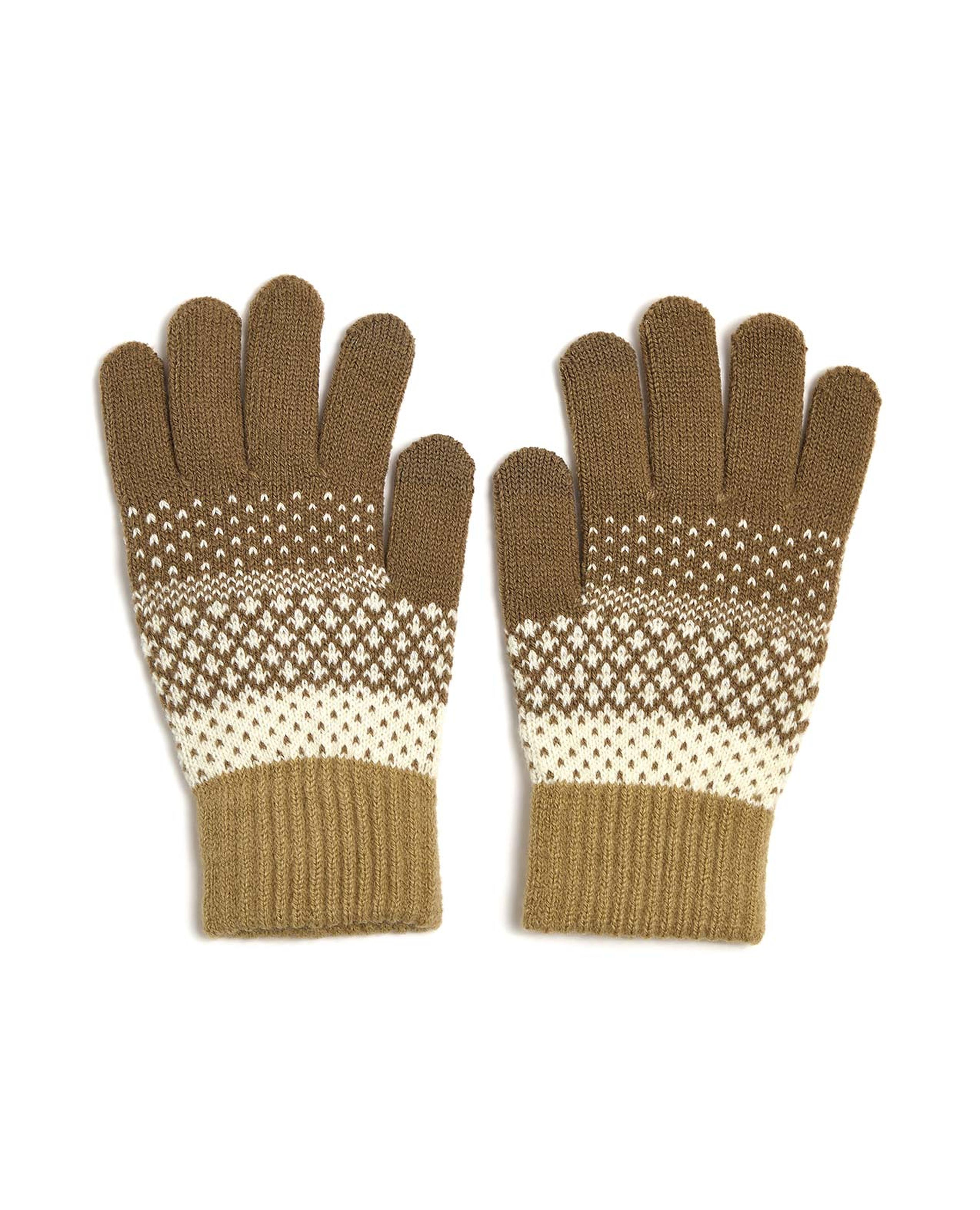 قفازات شتوية منقوشة