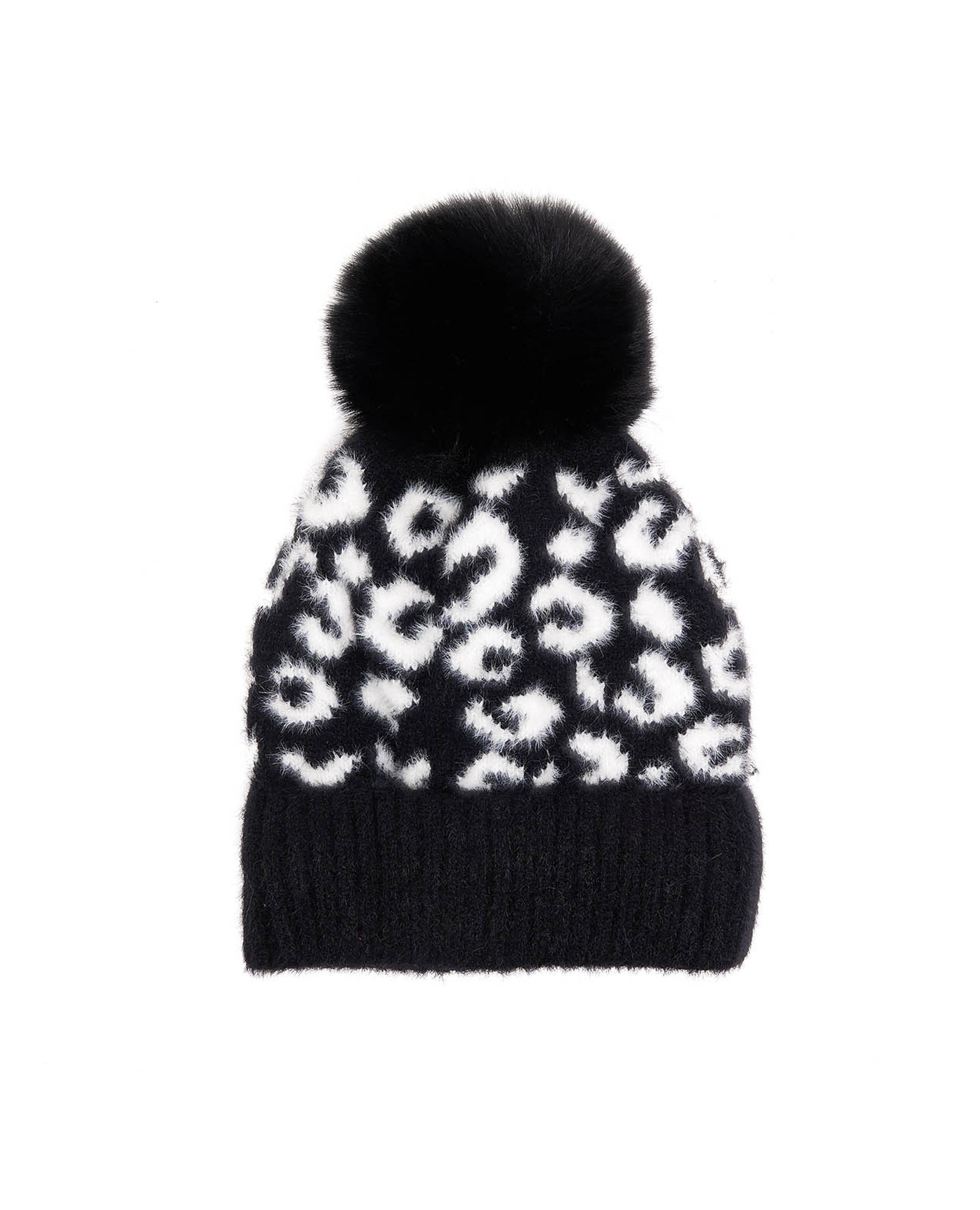 قبعة باني بنقشة مع بوم بوم