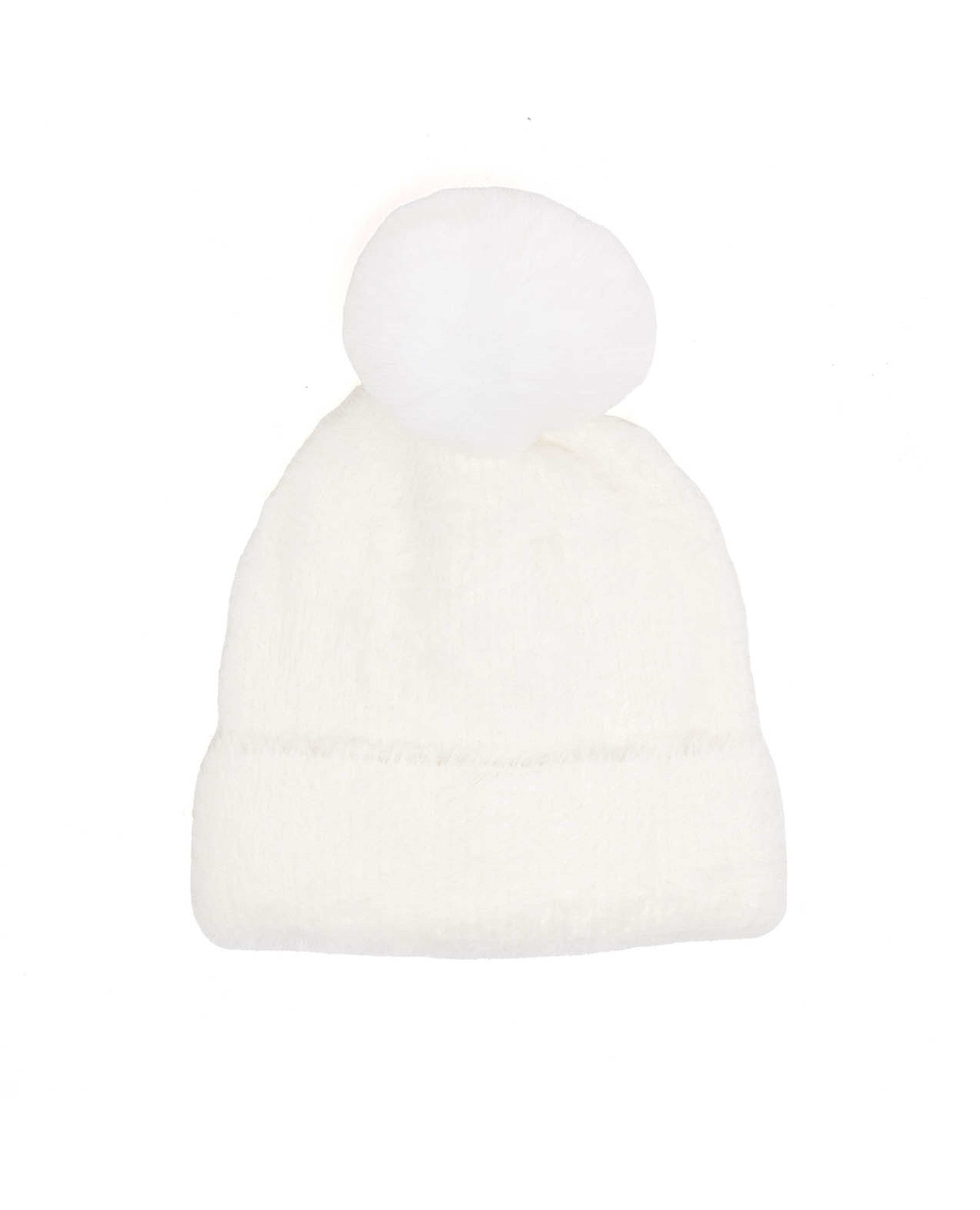 قبعة باني بفرو مع بوم بوم