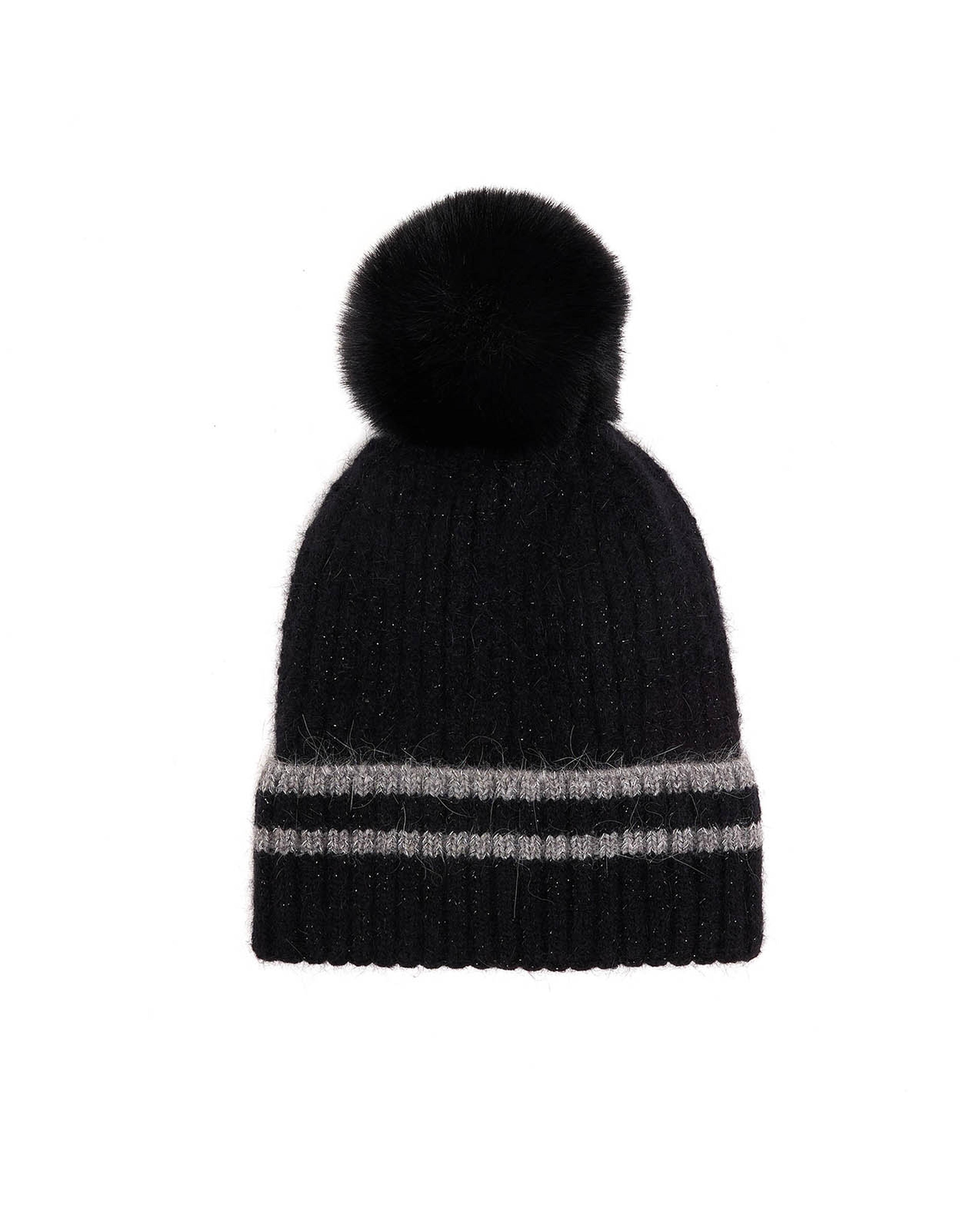 قبعة باني بخطوط مع بوم بوم