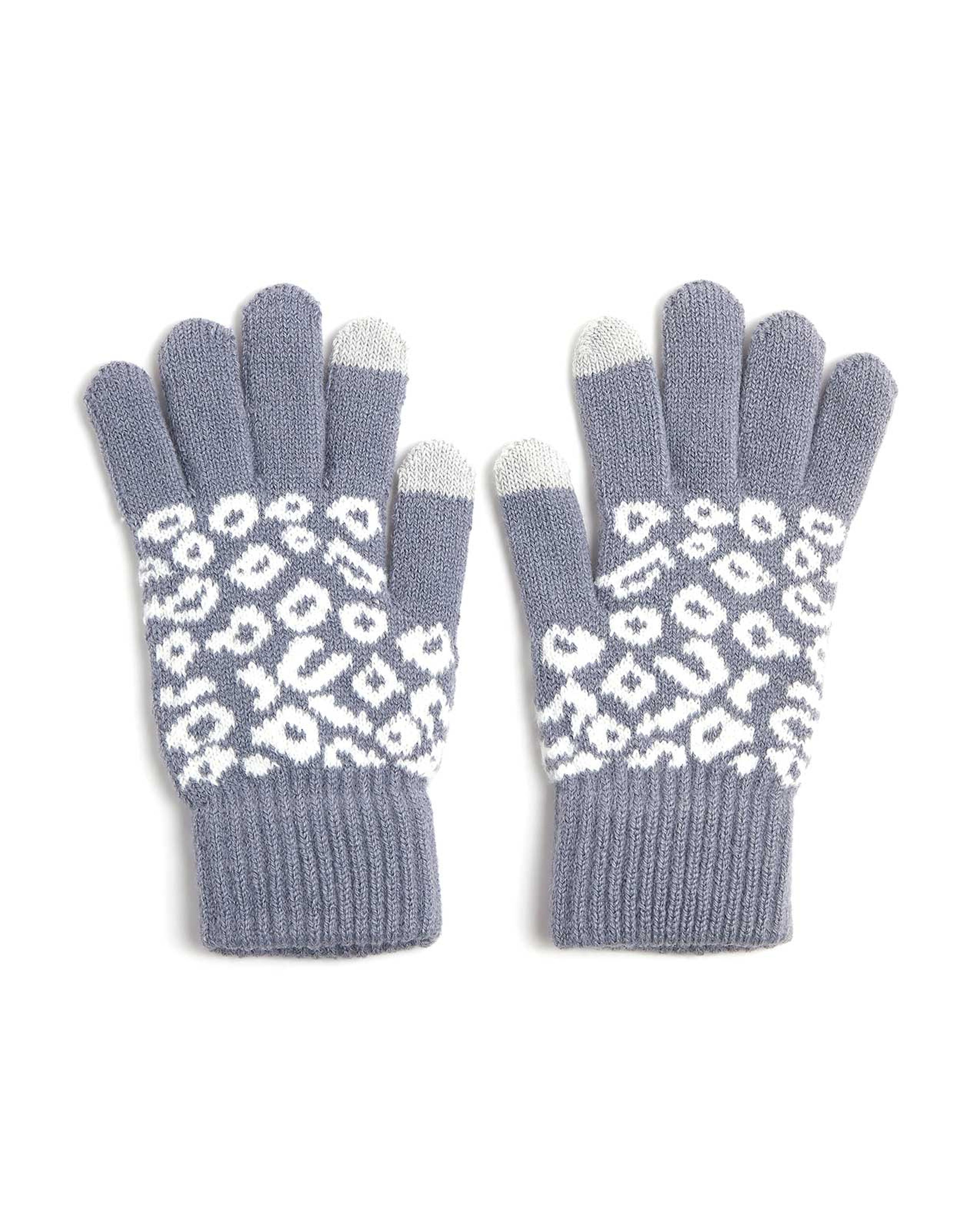 قفازات شتوية منقوشة