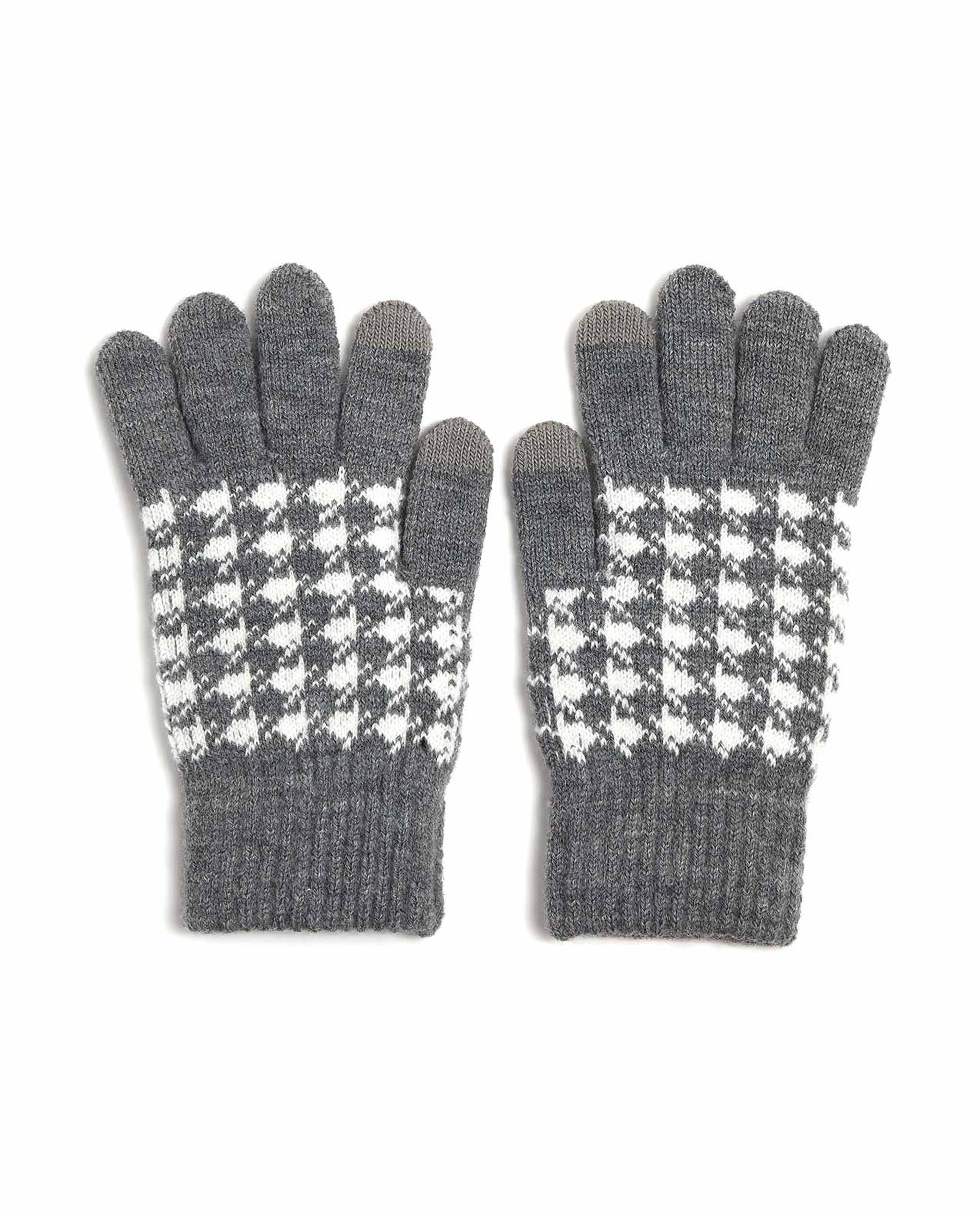 قفازات شتوية منقوشة