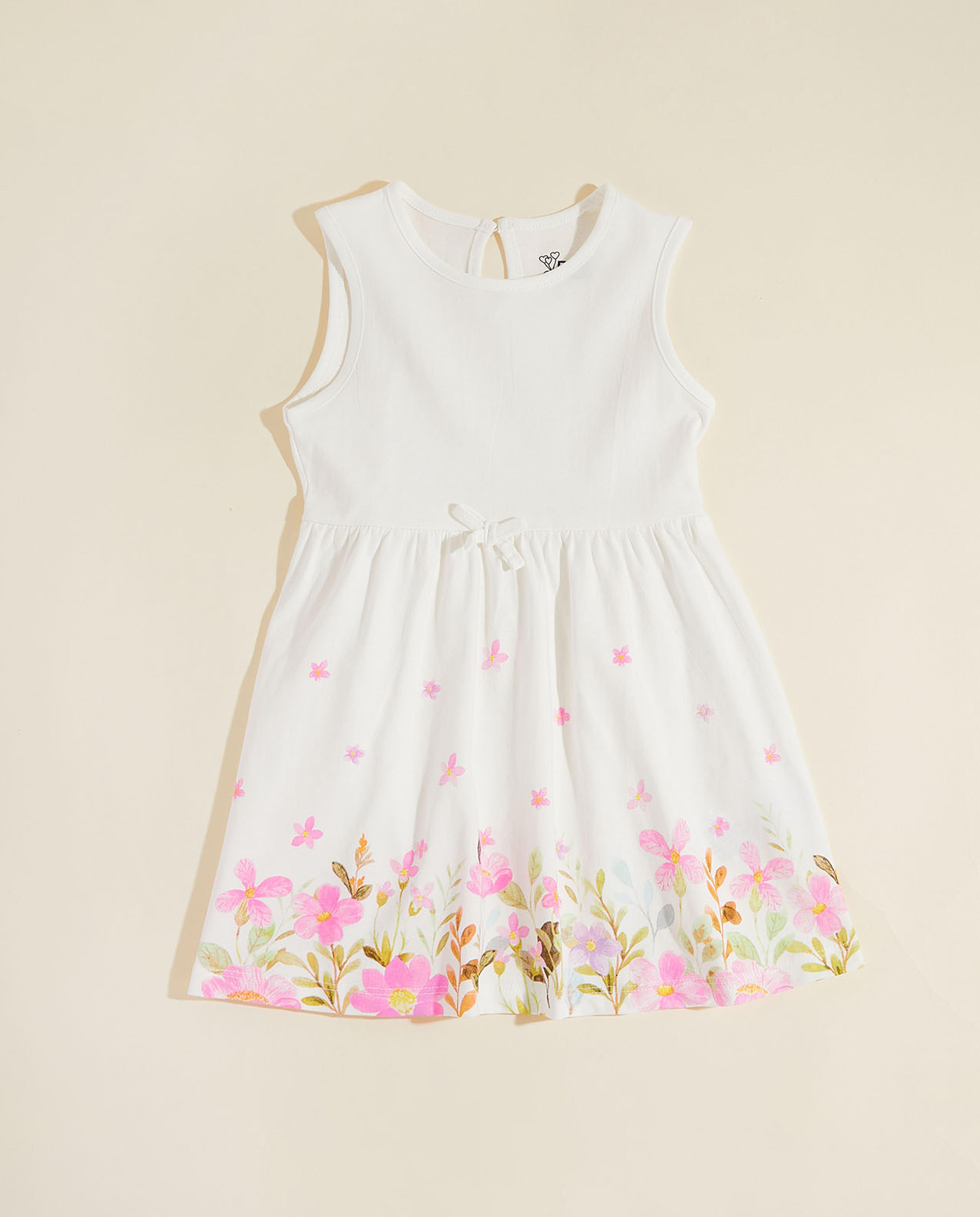 Printed Sleeveless Fit and Flared Dress