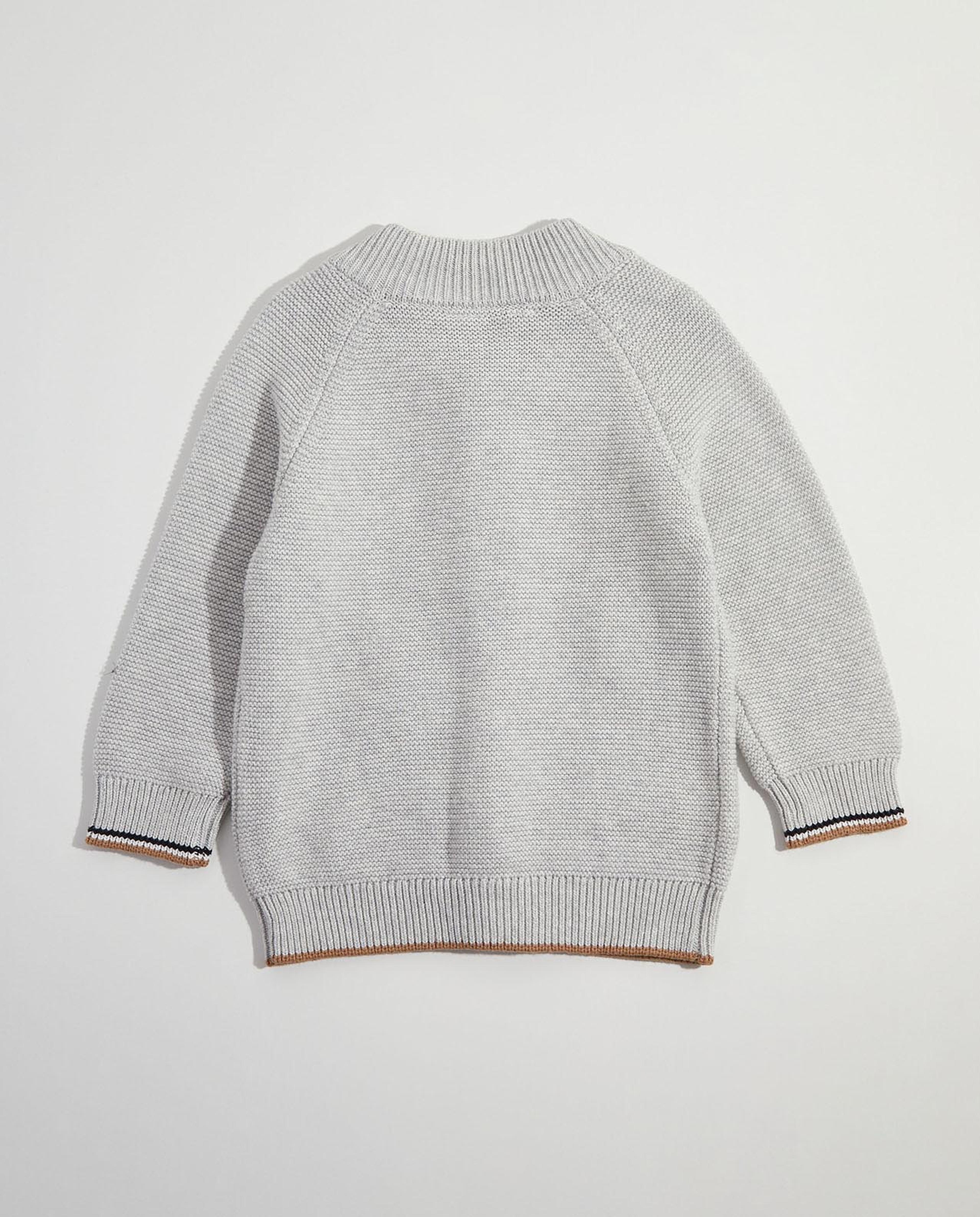 كارديجان مطرز بأكمام طويلة وياقة واقفة